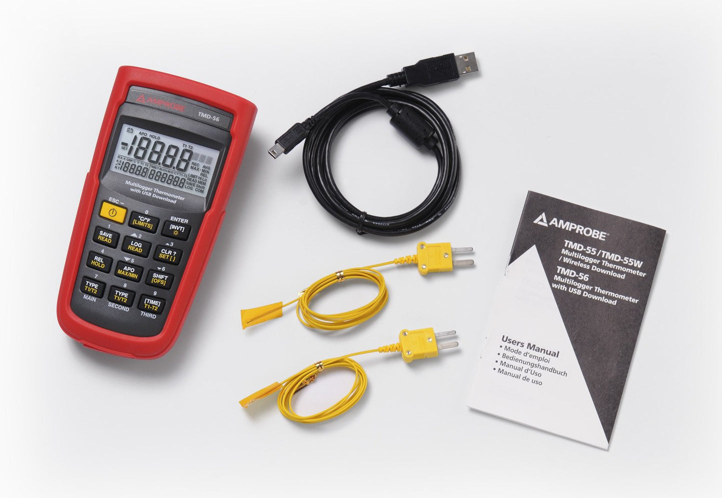 Amprobe TMD-56 Multi-Logging Digital Thermometer, 0.05% Basic Accuracy