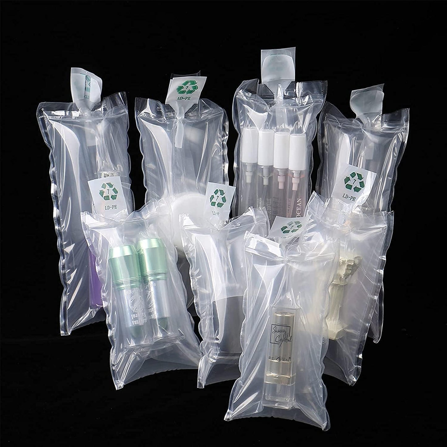 Miupoo Packaging Air Bags,Clear Plastic Inflatable Air Packaging Protector Bag with Free Pump Cushion,Air Cushion Blocking Packaging Bag,10x12 Inches,100 Pieces