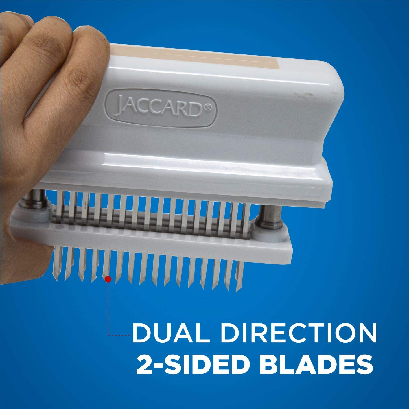 Jaccard 200348T, 48 Blade Durable Meat Tenderizer with Stainless Steel Razor Sharp Needle, Cooking Gadget for Tenderizing Chicken, Beef, Pork, Veal, BBQ, Tan
