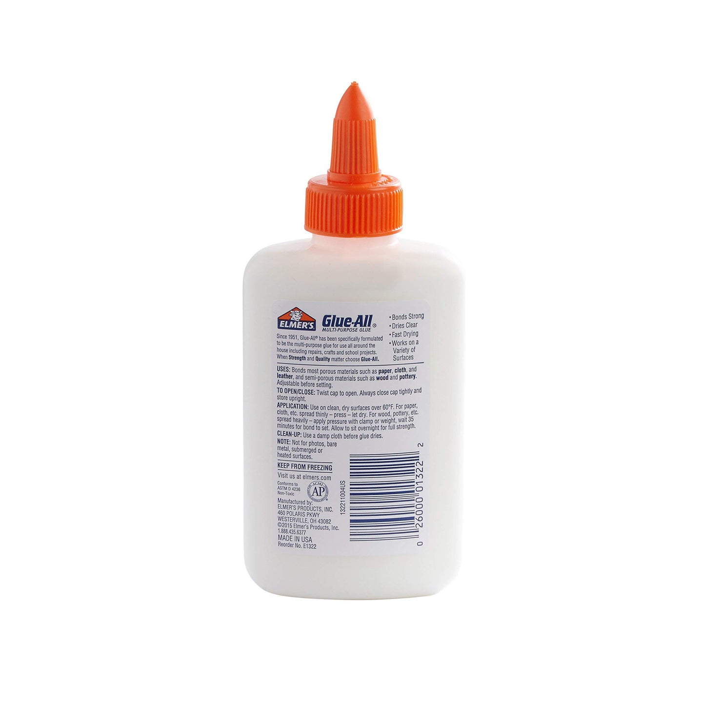 Elmer's Glue-All, Multi-Purpose Liquid Glue, 4oz, 12 Count - #1 Teacher Brand, Arts & Crafts, Non-Toxic