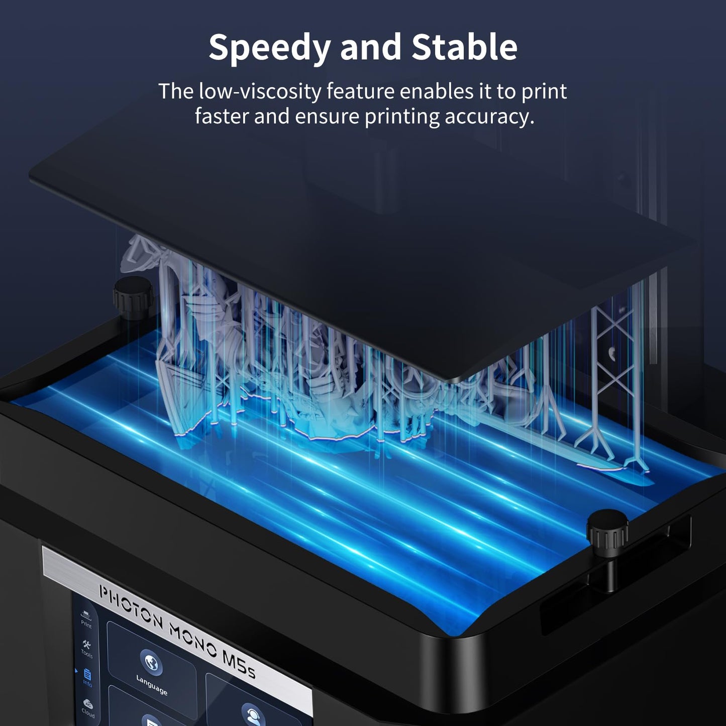 ANYCUBIC High Speed 3D Printer Resin 2.0, Print Up to 3X Faster, Special Photon Mono M5s/M7 Series, Particularly Apply for Large-Size 3D Printing Models, Low Odor (High Speed Grey, 1kg)