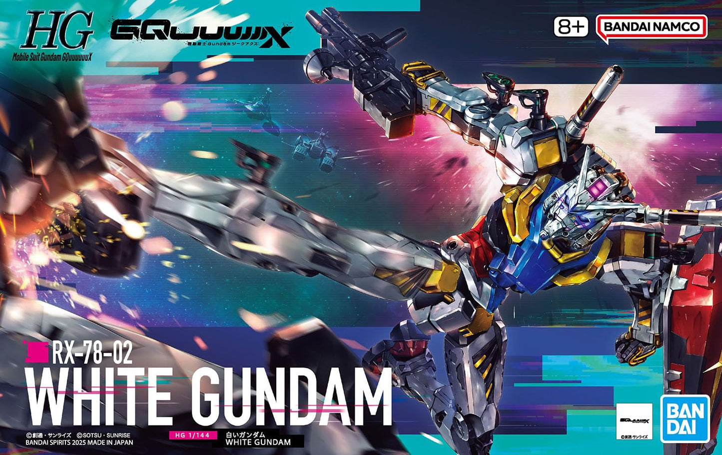 BANDAI Spirits HG Mobile Suit Gundam GQuuuuuuuuX White Gundam 1/144 Scale Color-Coded Plastic Model