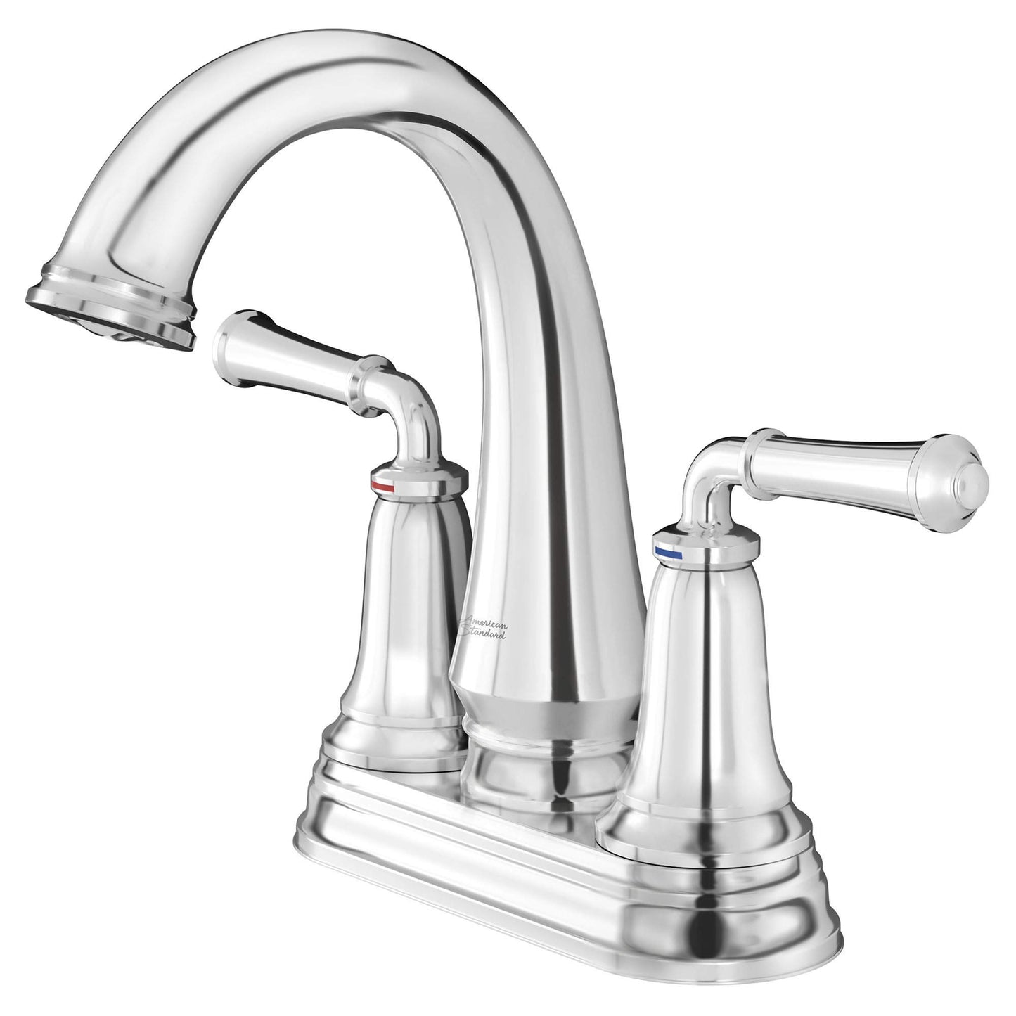 American Standard 7052214.002 Delancey 4-Inch Centerset Faucet with Red and Blue Indicators Polished Chrome