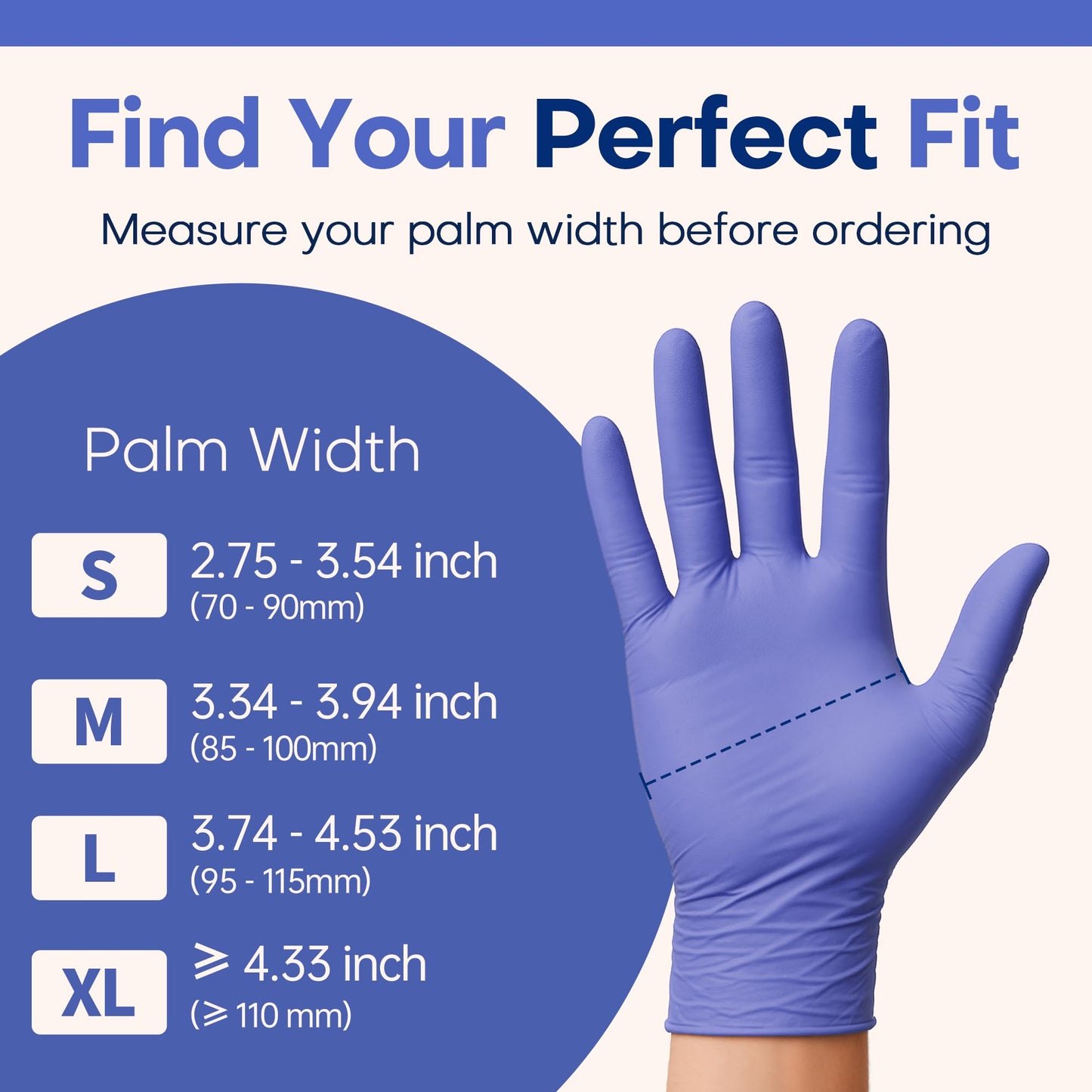 Supmedic Medical Soft Max™ Nitrile Exam Gloves, 1000 Pcs Powder-Free Latex-Free Food Safe Clean Disposable Glove, Blue Iris (Medium)