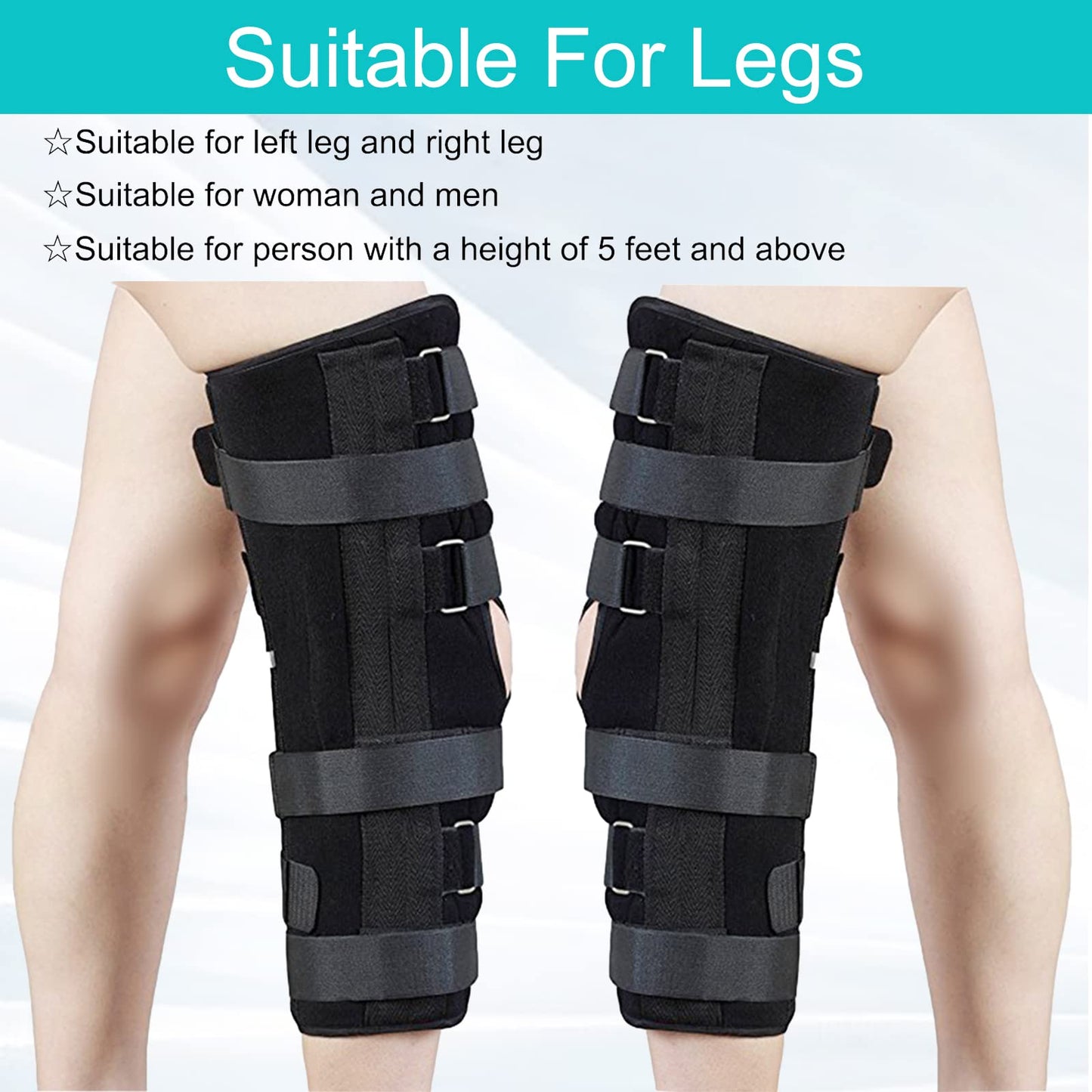 TANDCF Unisex Knee and leg immobilization Stabilizer for Post Surgery Recovery,Knee Fractures,Instability, ACL,MCL,Meniscus Tear,Arthritis,Displacement Recovery,18.1" Length Universal