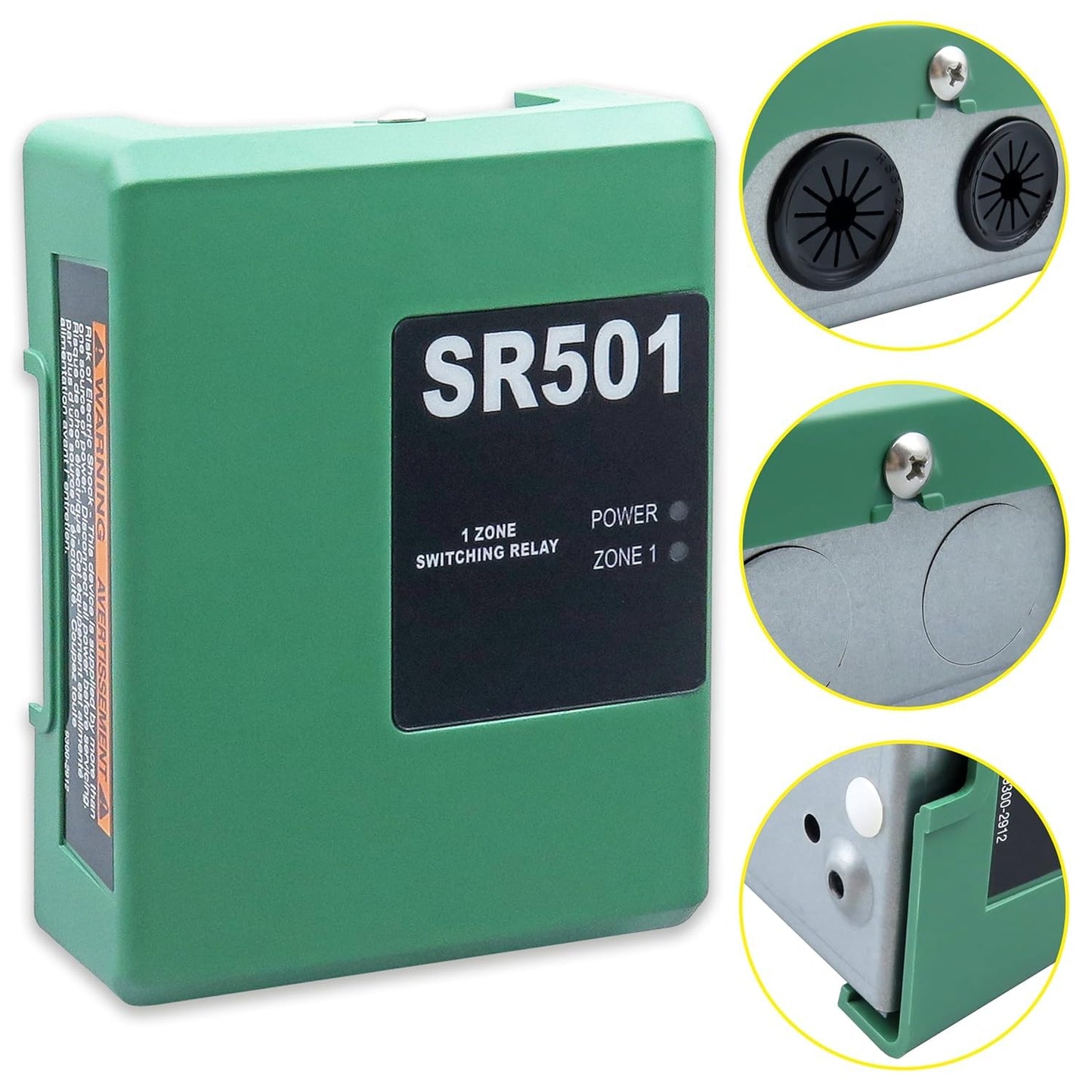 Upgrade SR501-4 Switching Relay, 1 Zone, Compatible with Taco SR501, SR501-4, 24V, for Hydronic Heating Systems