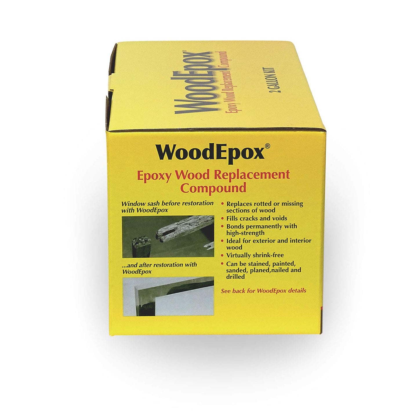 Abatron WoodEpox Kit - 2 Gallon - 2-Part Structural Epoxy Adhesive and Wood Hardener - Wood Filler Putty