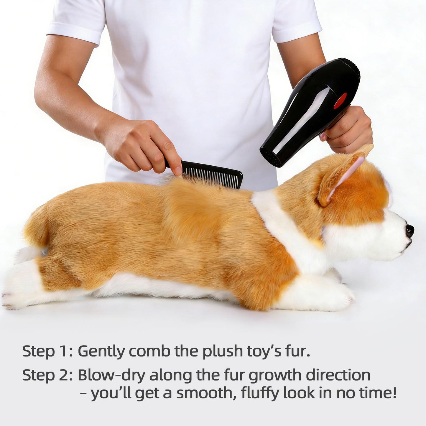 CU-MATE Plush Interactive Pomeranian Dog-Realistic Puppy Electronic Toy Dog with Walking/Barking/Wagging Tail/Talking- Robotic Pet Toy Present for Toddler Girls Boys