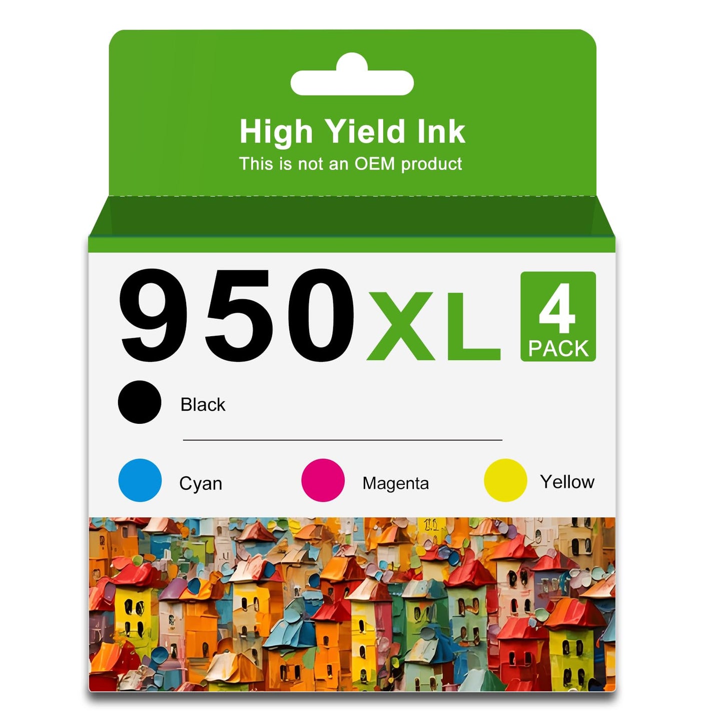 950XL 951XL Ink Cartridges Combo Pack Replacement for HP 950 951 XL Compatible for HP OfficeJet Pro 8600 8610 8615 8616 8620 8625 8100 8630 8660 8640 8100 271DW 276DW 251DW, Black Cyan Magenta Yellow