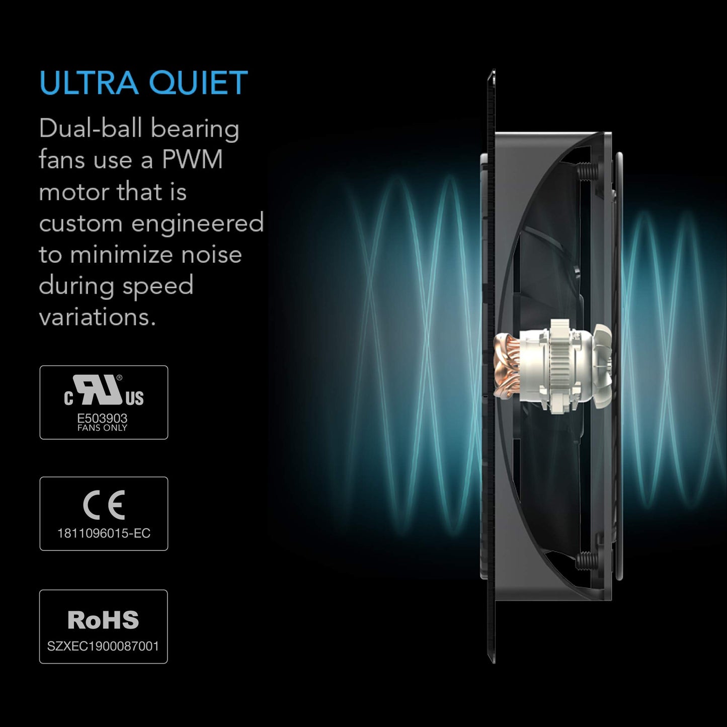 AC Infinity AIRPLATE T7, Quiet Cooling Fan System 12" with Thermostat Control, for Home Theater AV Cabinets