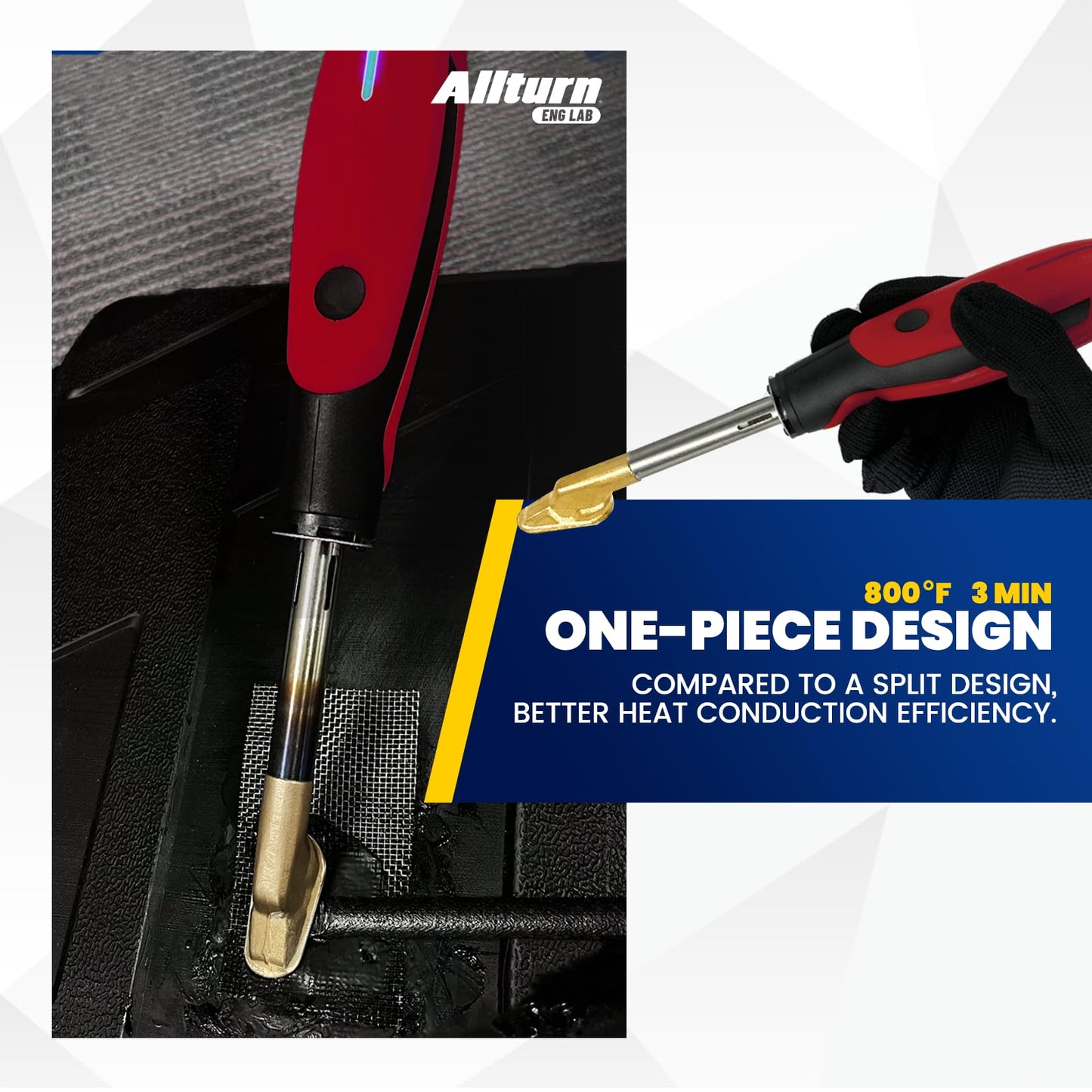 Allturn Plastic Welder 2 in 1,Plastic Welding Kit Car Bumper Repair Kit,4 Types of Plastic Welding Staples,Plastic Welding Rods Consumables Kit,RED.