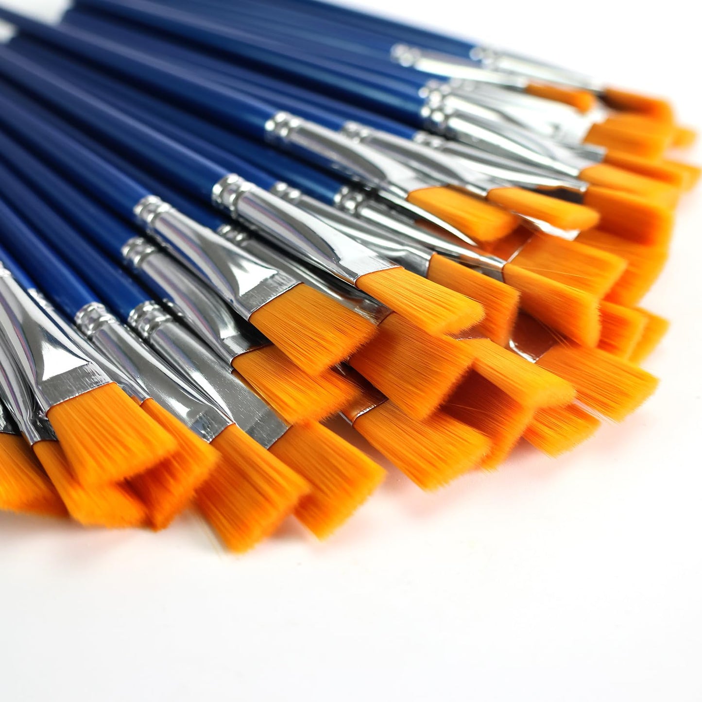 Bulk Paint Brushes for Kids Variety 36 Pcs, Back to School Toddlers PaintBrushes, Flat & Round Mop Paint Brushes for Toddlers & Classrooms,Short Wooden Handle
