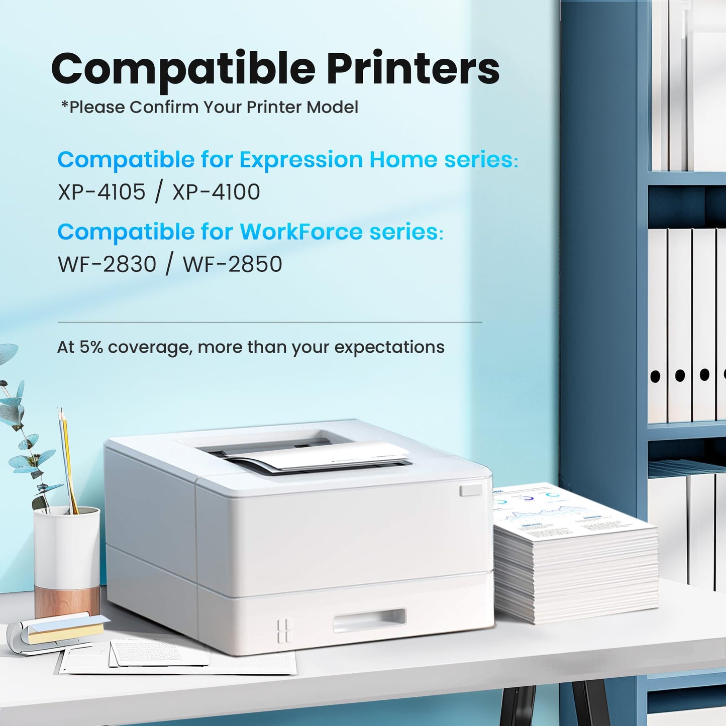PrintImpression 212XL Ink 212 XL High Capacity Combo Pack T212 T212XL Remanufactured for Epson 212 Ink Cartridges for XP-4100 XP-4105 WF-2830 WF-2850 (2 Black, 1 Cyan, 1 Magenta, 1 Yellow, 5 Pack)