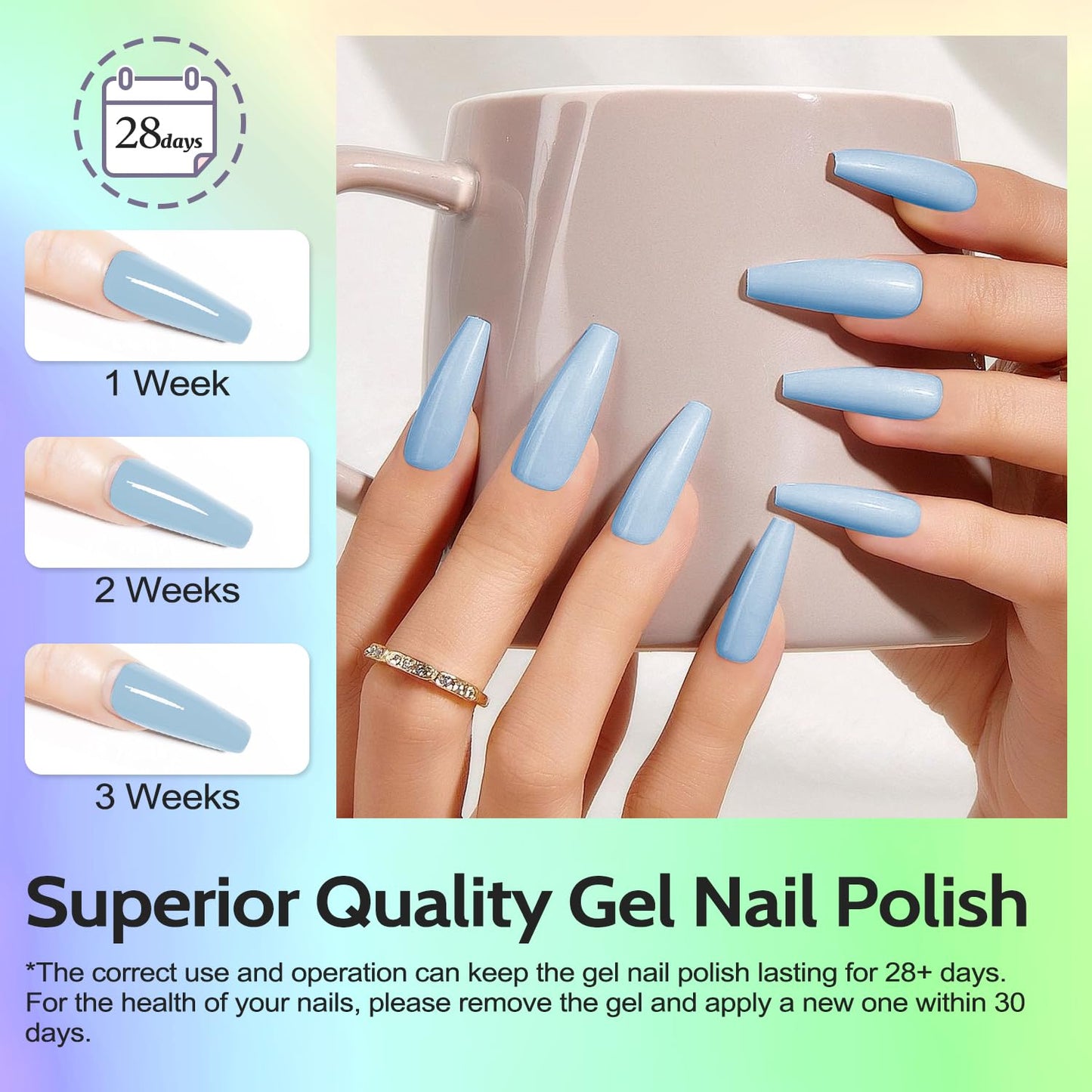 Lavender Violets Gel Nail Polish Kit with U V Light, 45 Colors with Base and Matte & Glossy Top Coat Soak Off All Season Gel Nail Kit Manicure Tools Gifts for Women LA01