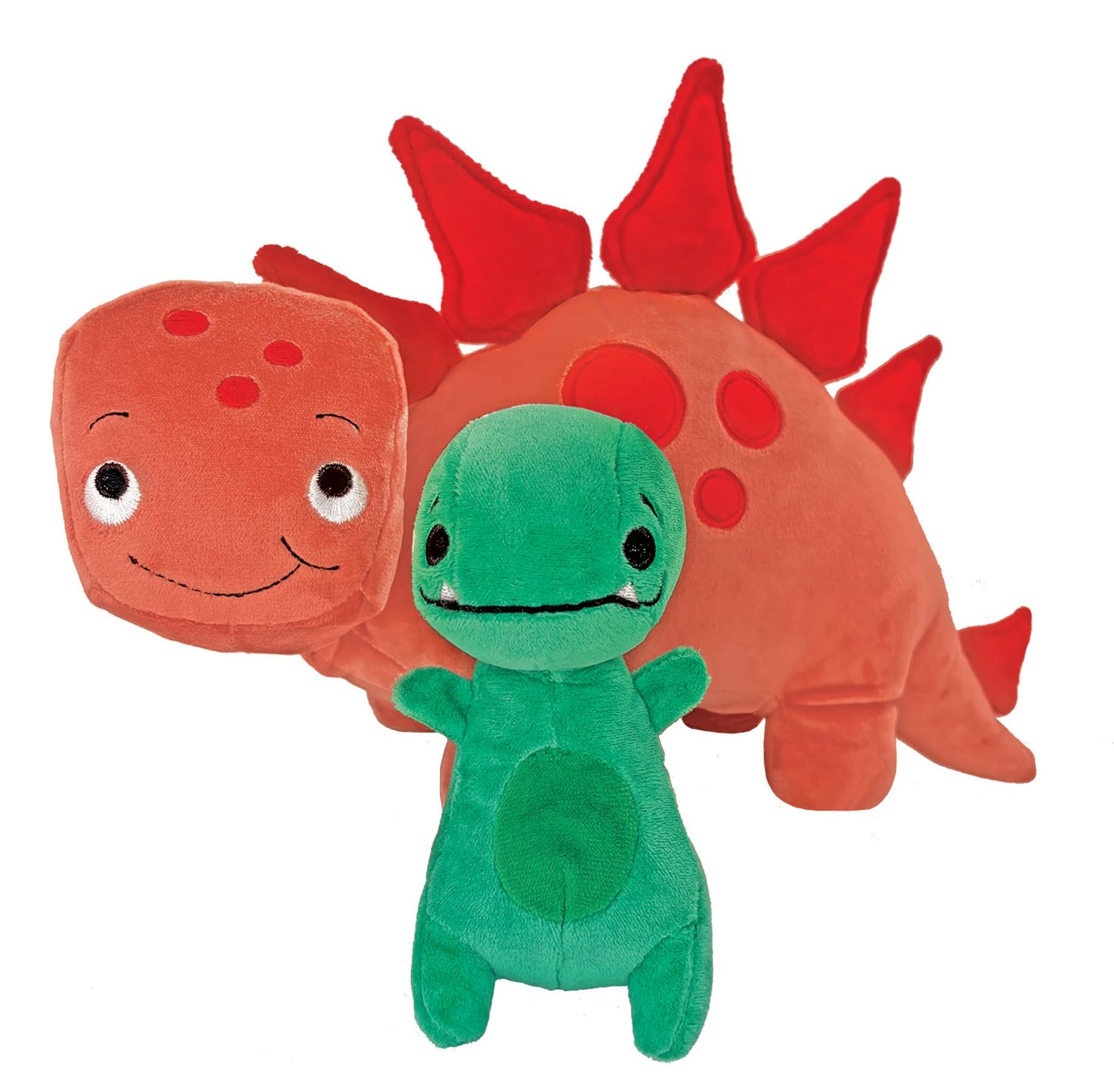 MerryMakers Tiny T. Rex and Pointy Plush Pair: 12.5
