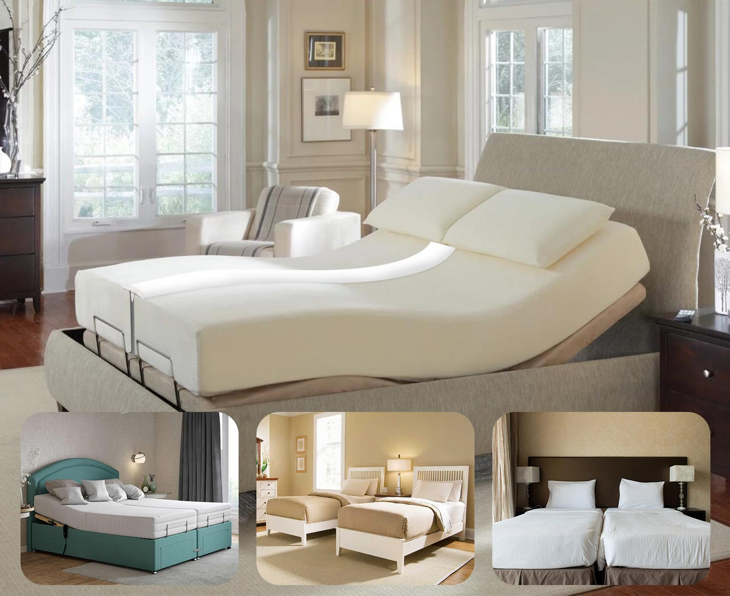 ENITYA Split King Gap Filler for Adjustable Bed, Wider Mattress Bridge-Twin/Twin XL to King Converter,Bed Connector to King Making for Stayover,Family Room(80" L x 12" W)