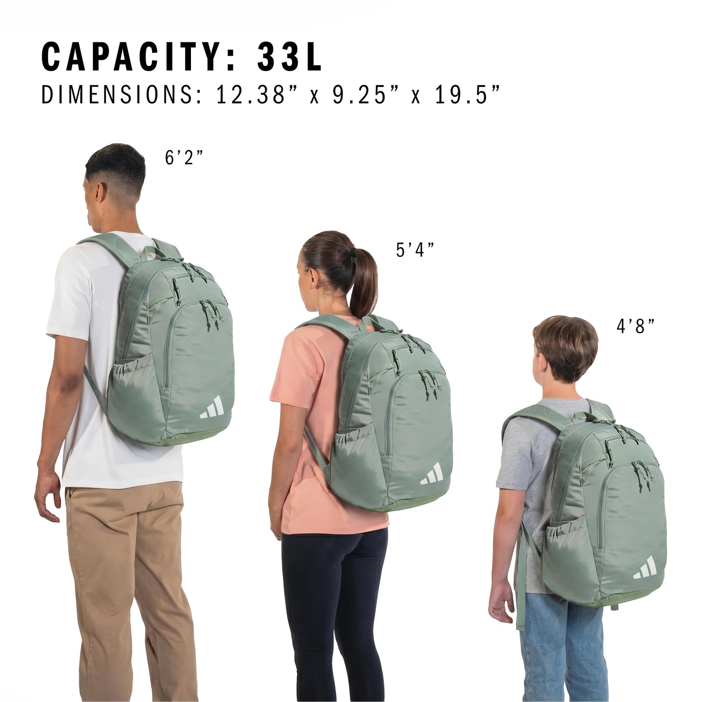 adidas Defender 5 Backpack for Sports, Gym, School and Travel, 33L