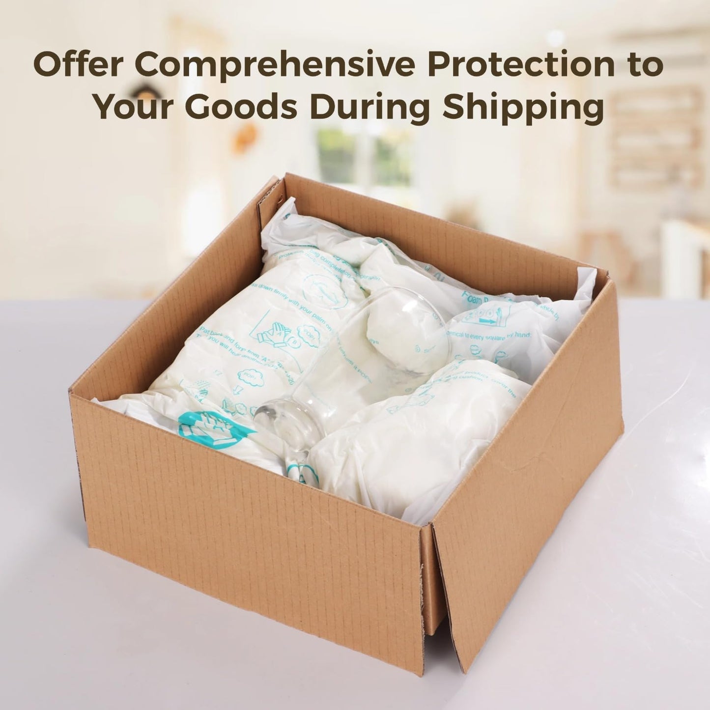 Foam Bags For Shipping 12 PCS 18×23 Inch, Handy Temperature-Activated Expanding Pouches, Instant Pack Quick Packaging - Protective Parcel Solution