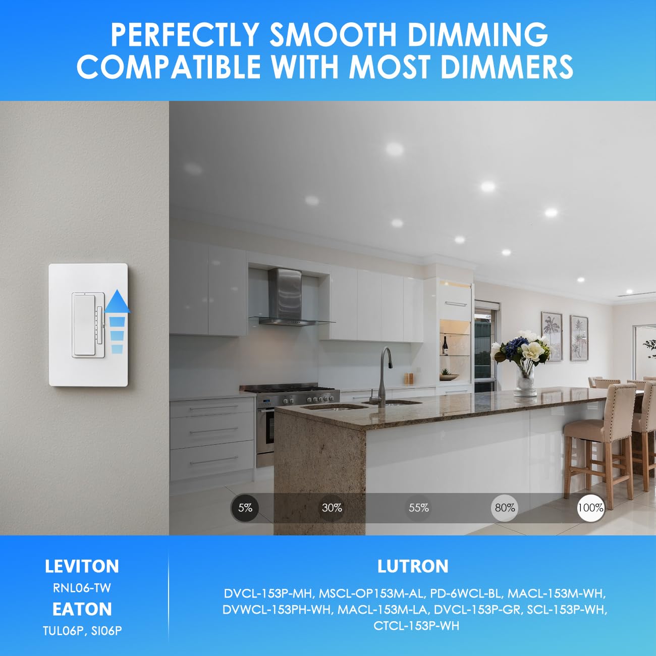 ANWIO Recessed Lights 4 Inch 5CCT 2700/3000/4000/5000/6000K, Modern Retrofit LED Recessed Lighting 7W(85W Equivalent) CRI 80+ Dimmable Can Lights E26 Medium Base Ceiling Light IC Rated & ETL, 16 Pack