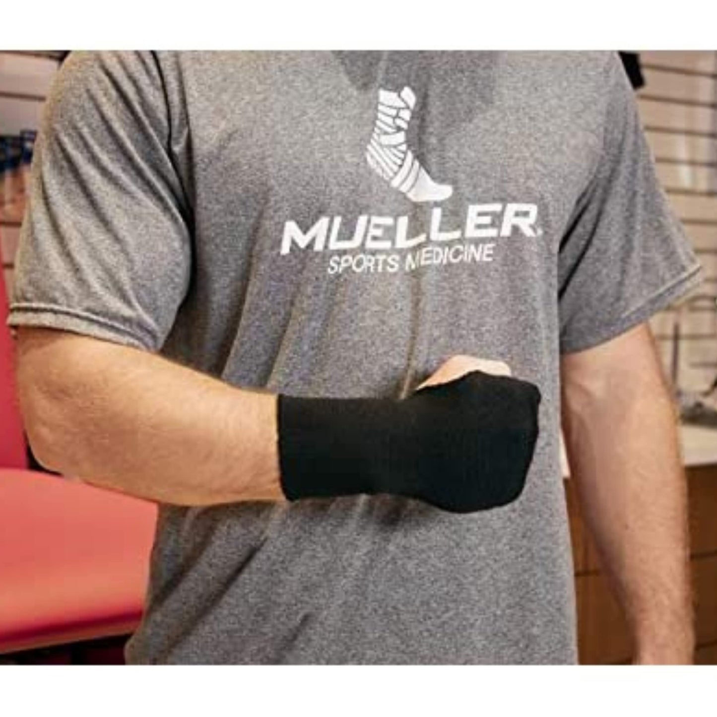 MUELLER Sports Medicine Tubular Knit Compression Bandage, Compression Sleeve Support for Men and Women, Cut-to-Fit, Machine Washable, Black, 2-Inches Wide