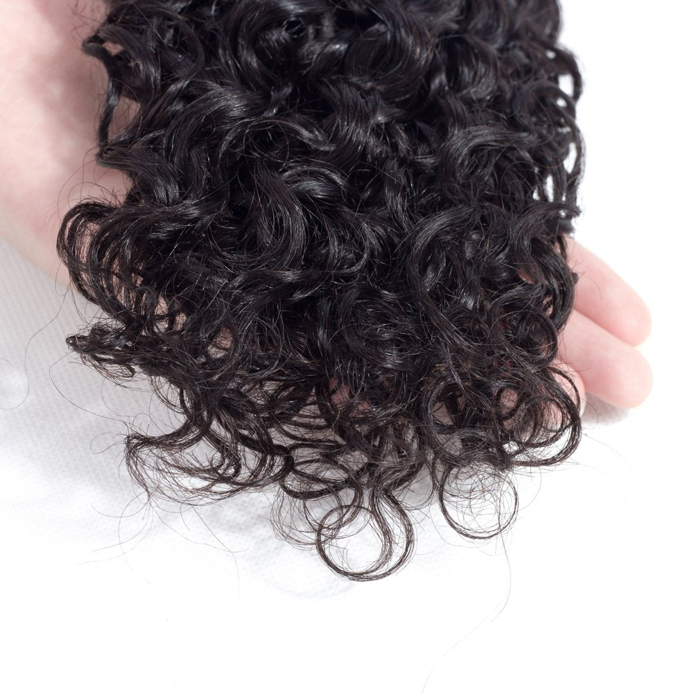 Amella Hair 8A Brazilian Curly Hair Weave 3 Bundles 14 16 18 inch 285g Brazilian Virgin Kinky Curly Human Hair Weave 100% Unprocessed Hair Weft Extensions Natural Black Color