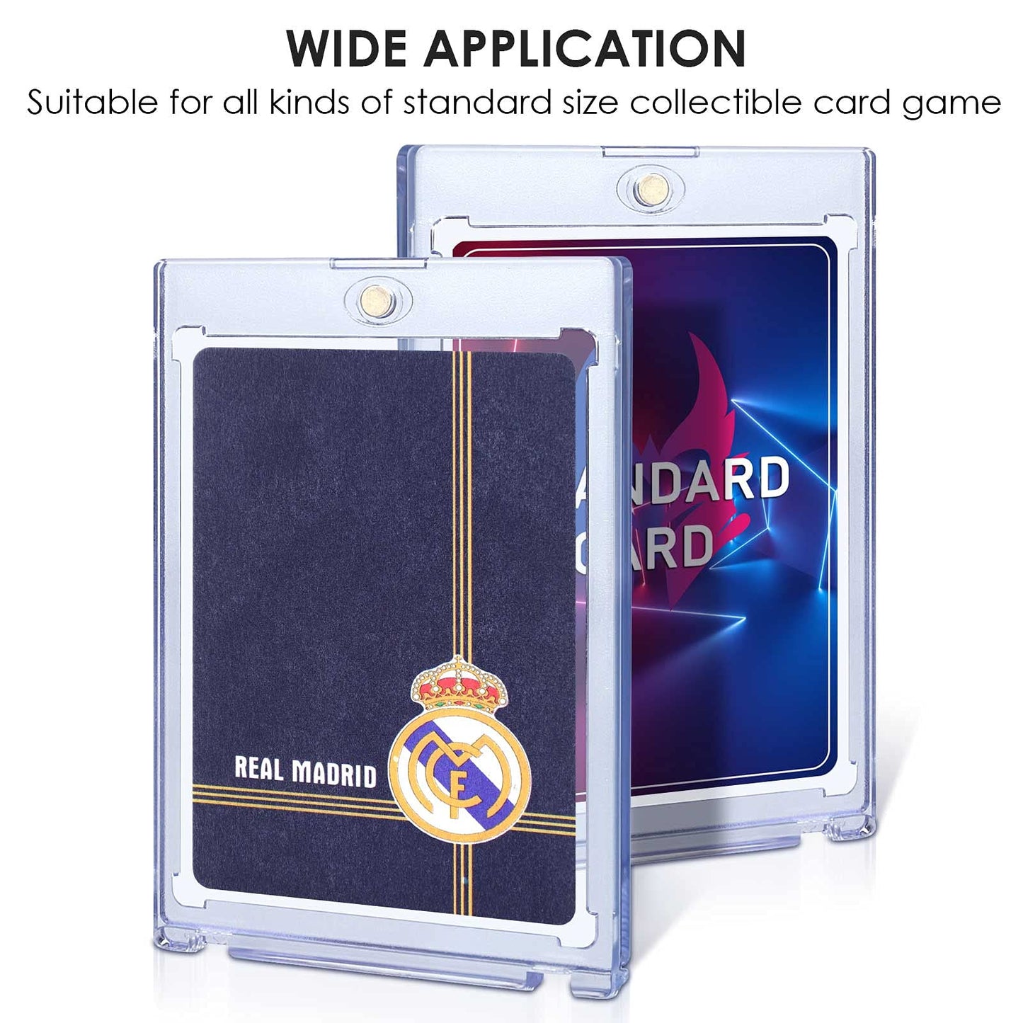 50ct Magnetic Card Holders Cases, 35pt Baseball Cards Protectors Fit for Sports Cards, Game Cards, Standard Cards Storage and Display