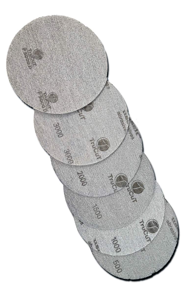 Creating the Difference TruCut Sanding Pads | 6 Pack Variety (1 each - 500, 1000, 1500, 2000, 3000 & 5000) | 5” Diameter | Made Specifically for Bowling Balls | Resurfacing – Surface Management