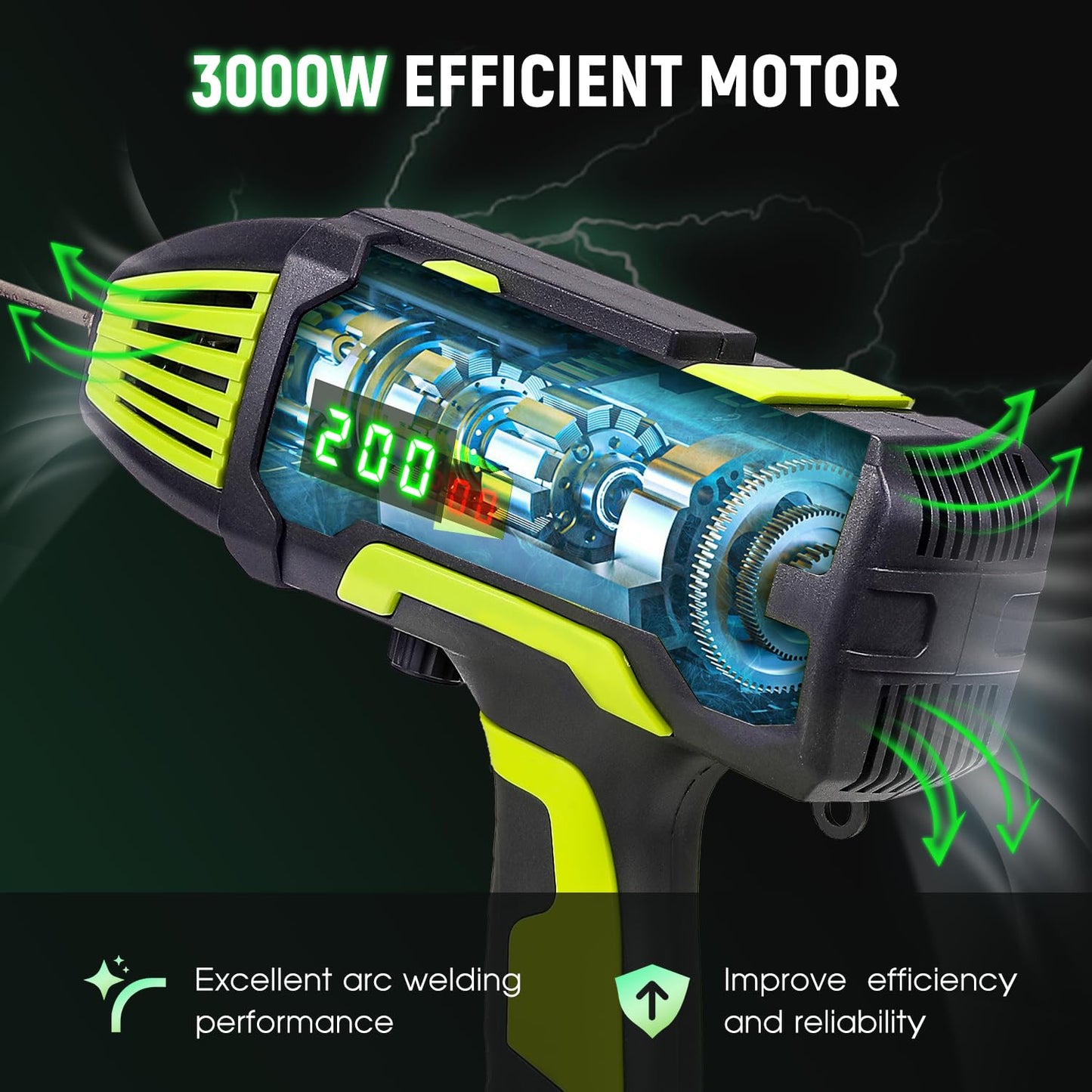 Antstone 2024 Upgraded Welding Machine Handheld 20-200A 110V Portable ARC Stick Welder Gun with Current Adjustment Digital Display IGBT Inverter with Welding Tool Set for 1/16"-1/8" Welding Rod Gift