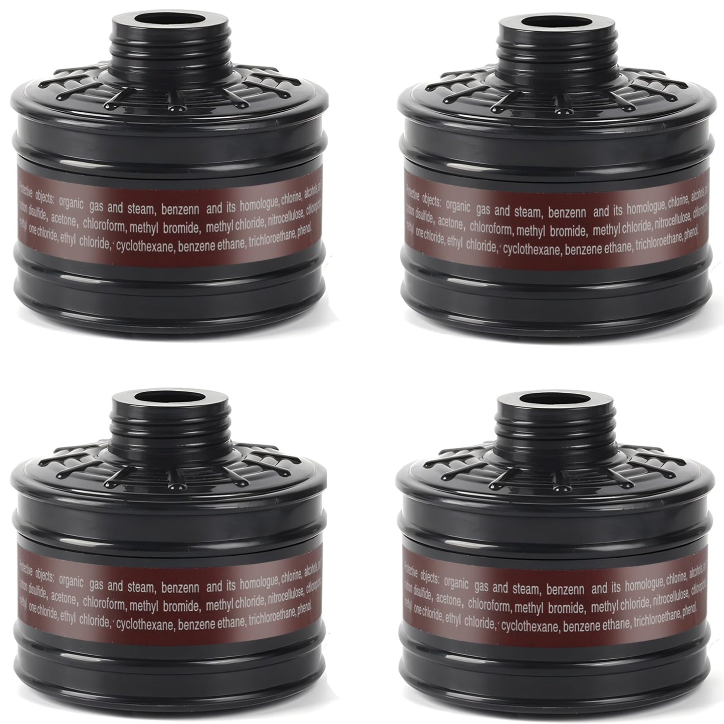 AMZYXUAN 4Pack 40mm Gas Mask Filters - Gas Mask Filter for Gas Mask - 40mm Activated Carbon Filter Against Vapors Dust Paint Spray Welding