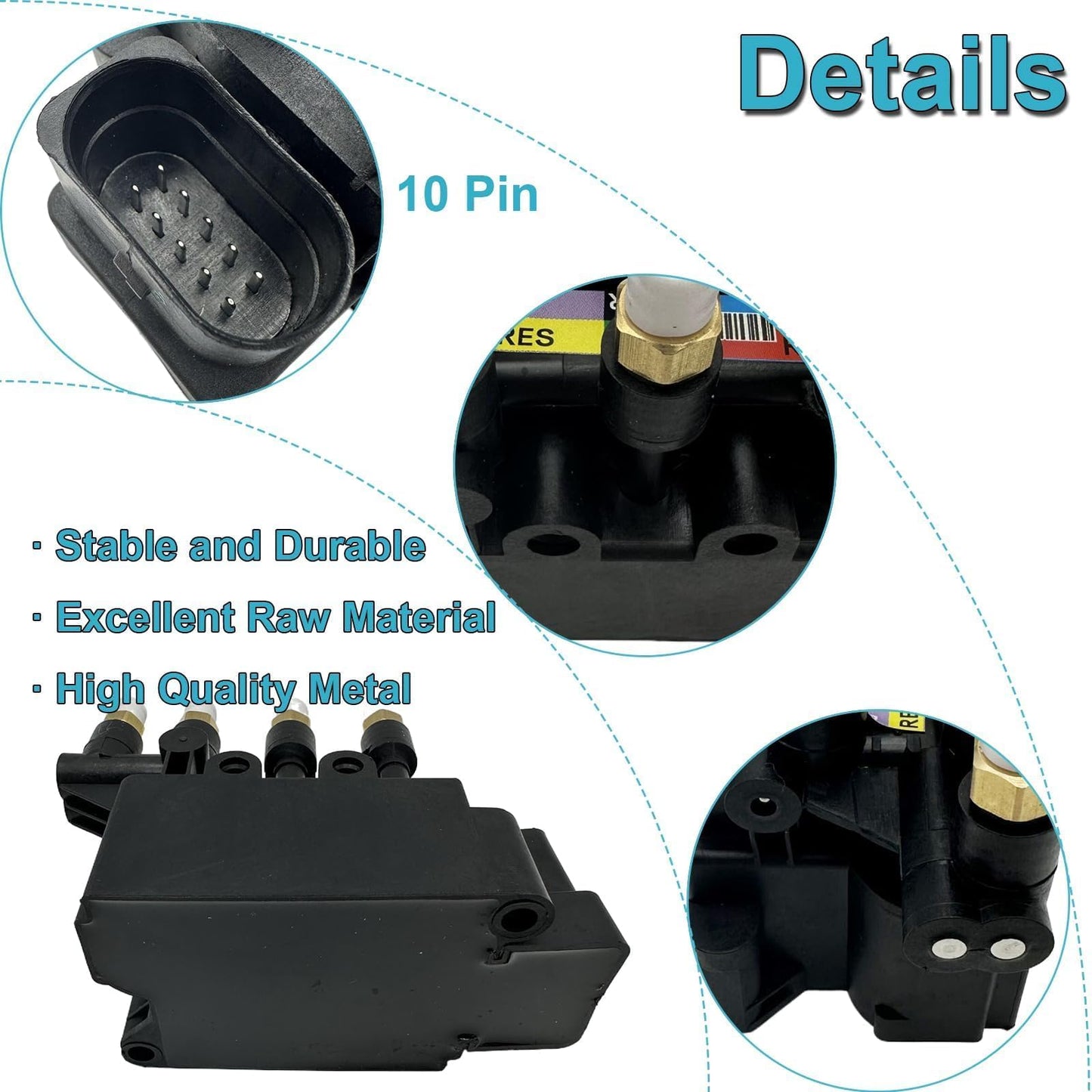 Ensun Air Suspension Solenoid Valve Block Compatible with 7-Series G11 G12 740e xDrive, 740i xDrive, 750i xDrive, 750Li, 750Li xDrive, Alpina B7, M760i xDrive, M760Li xDrive Replace 4725530100