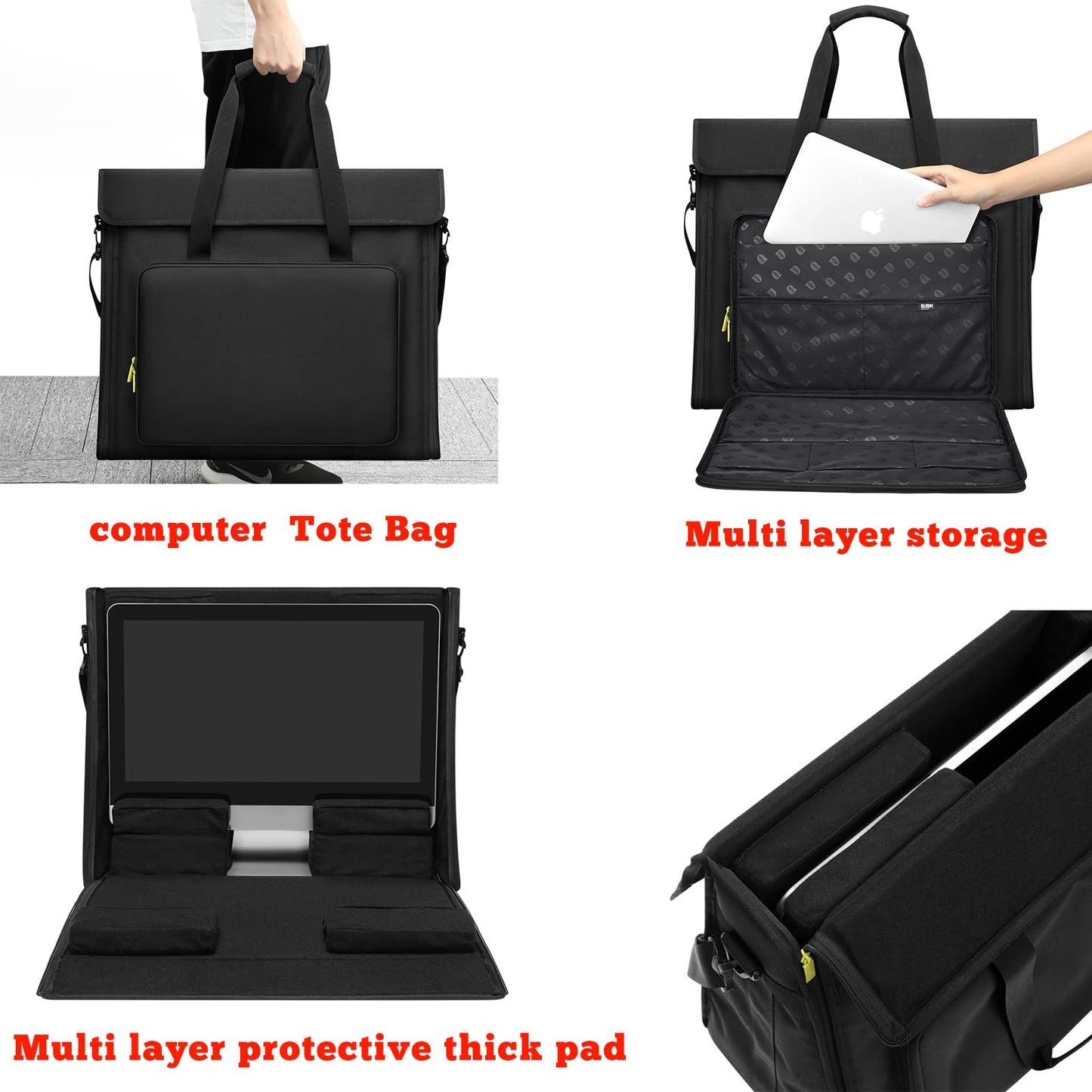 21/24 inch lcd screen computer Tote Bag Compatible with iMac All in One Desktop Monitor Computer Bag Travel Storage Bag Carrying Bag with Shoulder Strap
