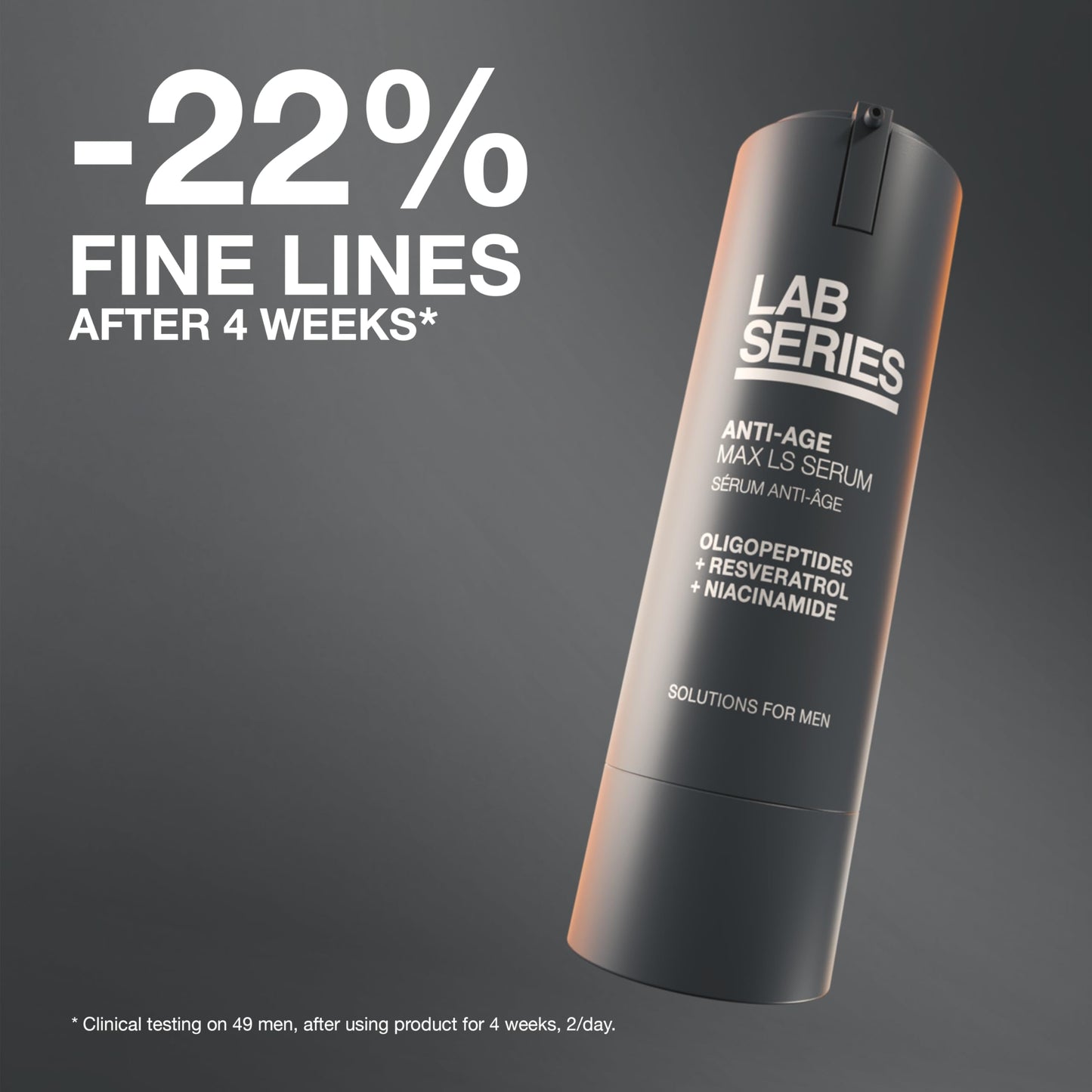 Lab Series Max LS Face Serum - Anti Aging Skincare for Men - Visibly Reduces Fine Lines & Wrinkles, 0.91 Ounce