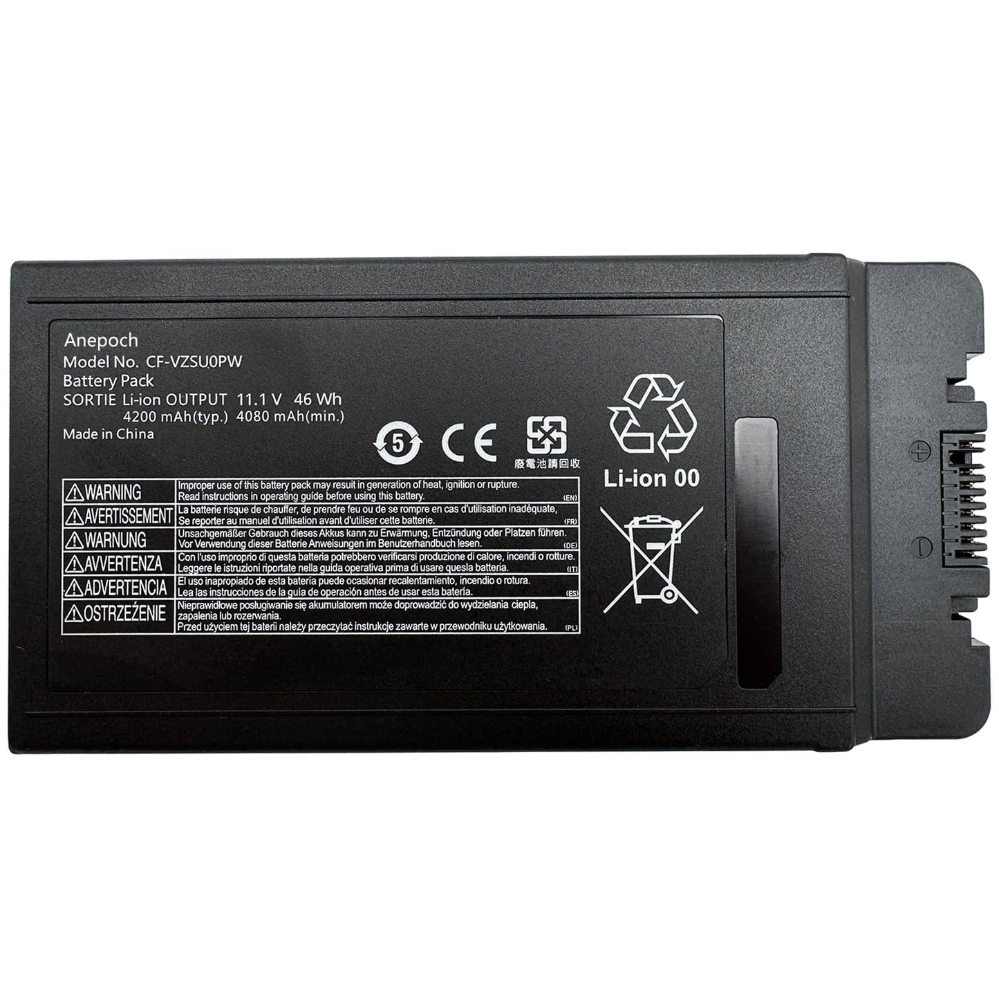 Anepoch CF-VZSU0PW Laptop Battery Replacement for Panasonic TOUGHBOOK CF-54 CF-54F0961NE CF54 Series CF-VZSU0LW CF-VZSU0PR CF-VZSU0GW 11.1V 46Wh 4200mAh