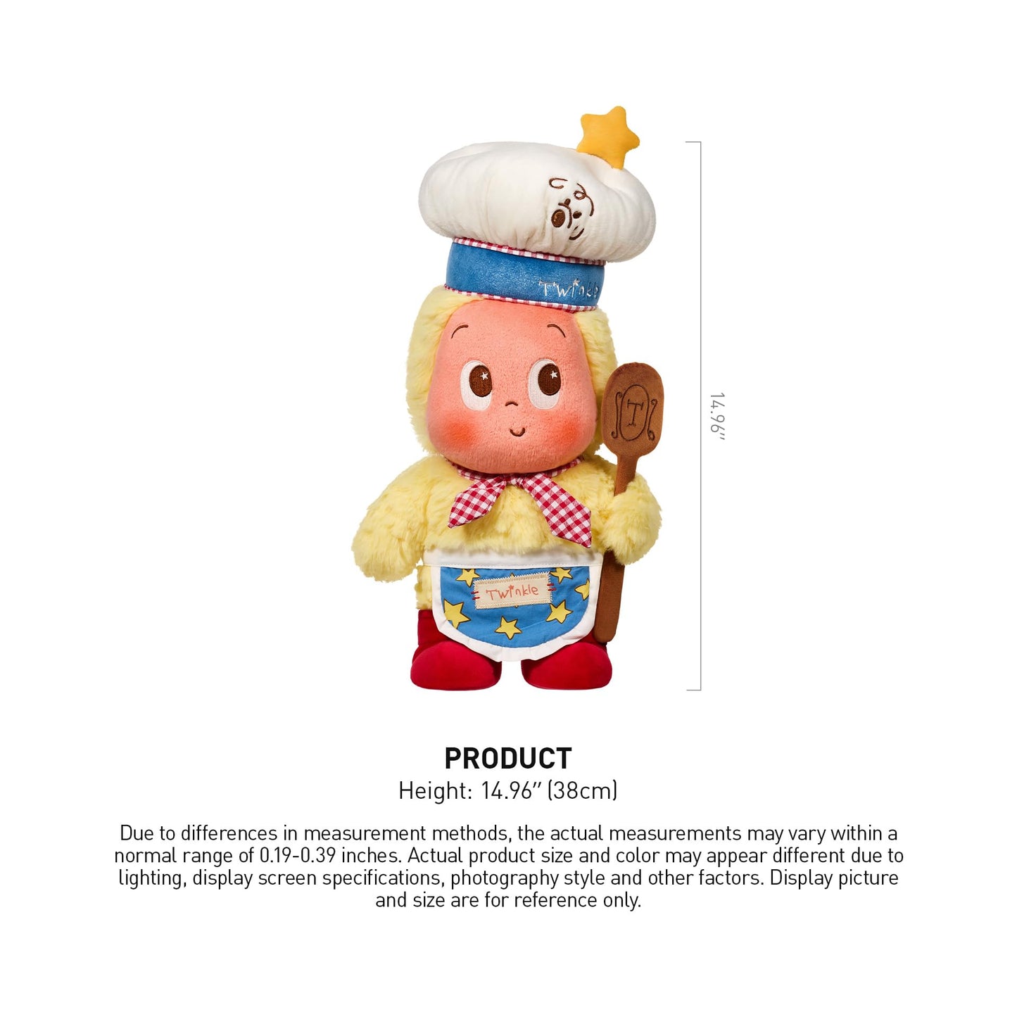 POP MART Moon Gelato Series-Baker Plush Doll, 38 cm Height Figurine, Twinkle Twinkle Figure for Home Room Decor, Collectible Gifts for Desk Accessories