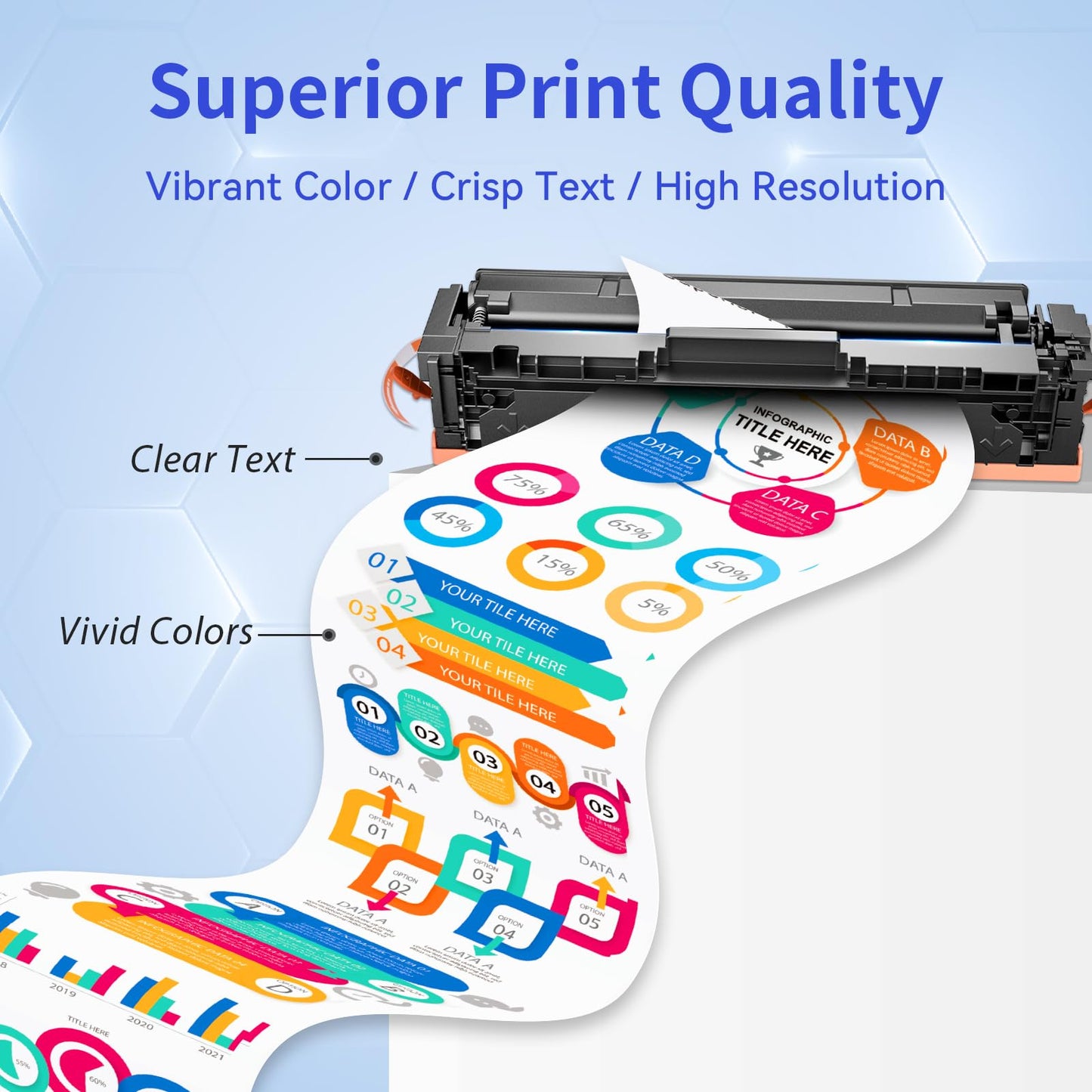 218X Toner Cartridges 4 Pack High Yield (No Chip) Compatible Replacement for HP 218X 218A for Color Laserjet Pro 3201dw MFP 3301fdw 3301cdw 3301sdw Printer Ink W2180X W2180A (BCMY, 4-Pack)