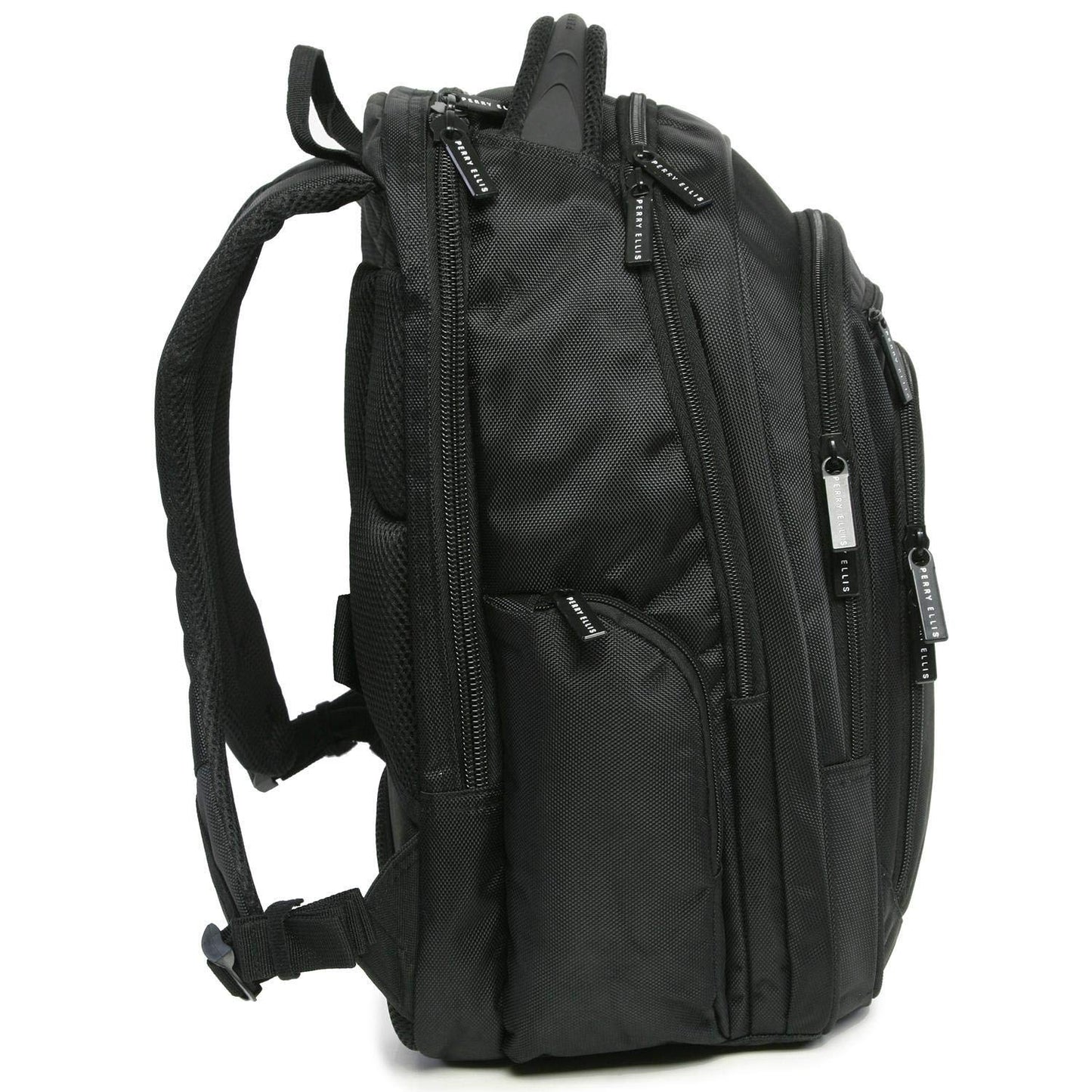 Perry Ellis Men's M150 Business Laptop Backpack Fits Under 15Inch Laptop and Notebook, Black,One Size