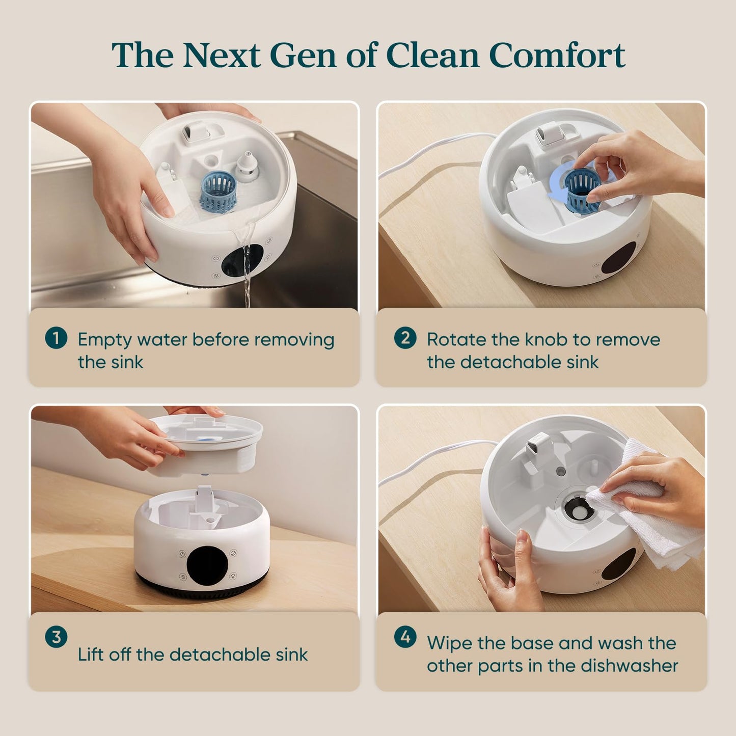 LEVOIT Smart Humidifiers for Bedroom, 4.2L Top Fill for Large Room with 42H Runtime, Dishwasher Safe Easy to Clean, 21dB Cool Mist for Baby, Plants, APP/Voice Control, Scene Mode With Light & Music