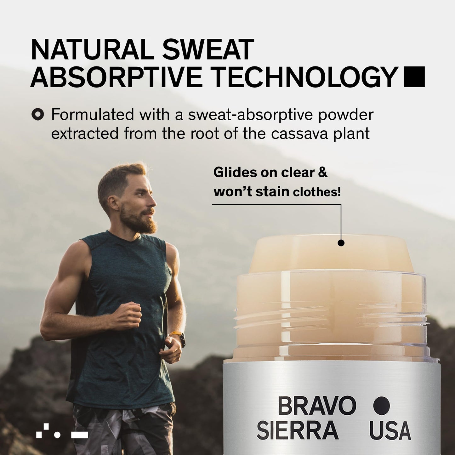 Aluminum-Free Deodorant for Men by Bravo Sierra, 3-Pack- Contains Natural Ingredients – Long Lasting All-Day Odor and Sweat Protection - Citrus and Cedarwood, 3.2 oz-Paraben-Free, Vegan & Cruelty-Free