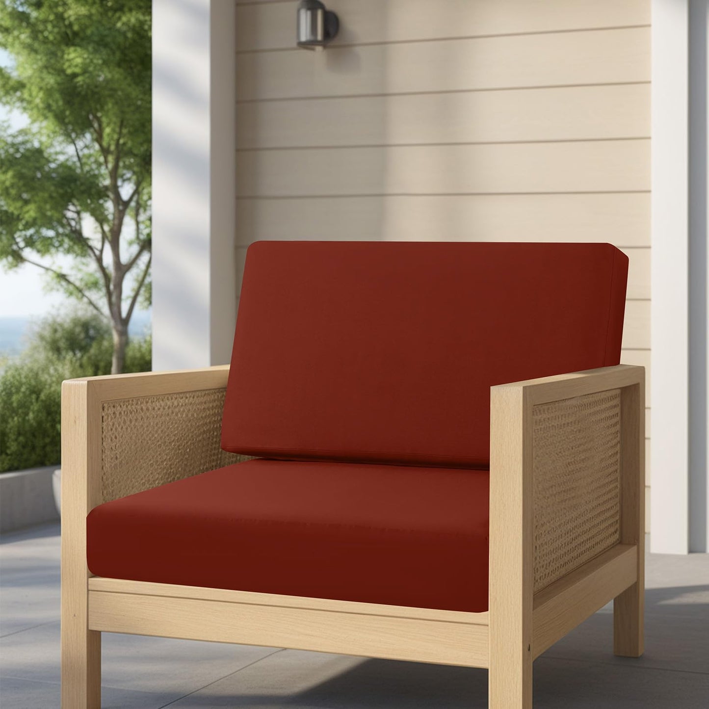 idee-home Outdoor Cushions for Patio Furniture, Outdoor Seat Cushion, Waterproof Couch Hampton Bay Deep Seat Replacement Chair Cushions for Garden Lawn Backyard Deck, 28.5 x 28.5