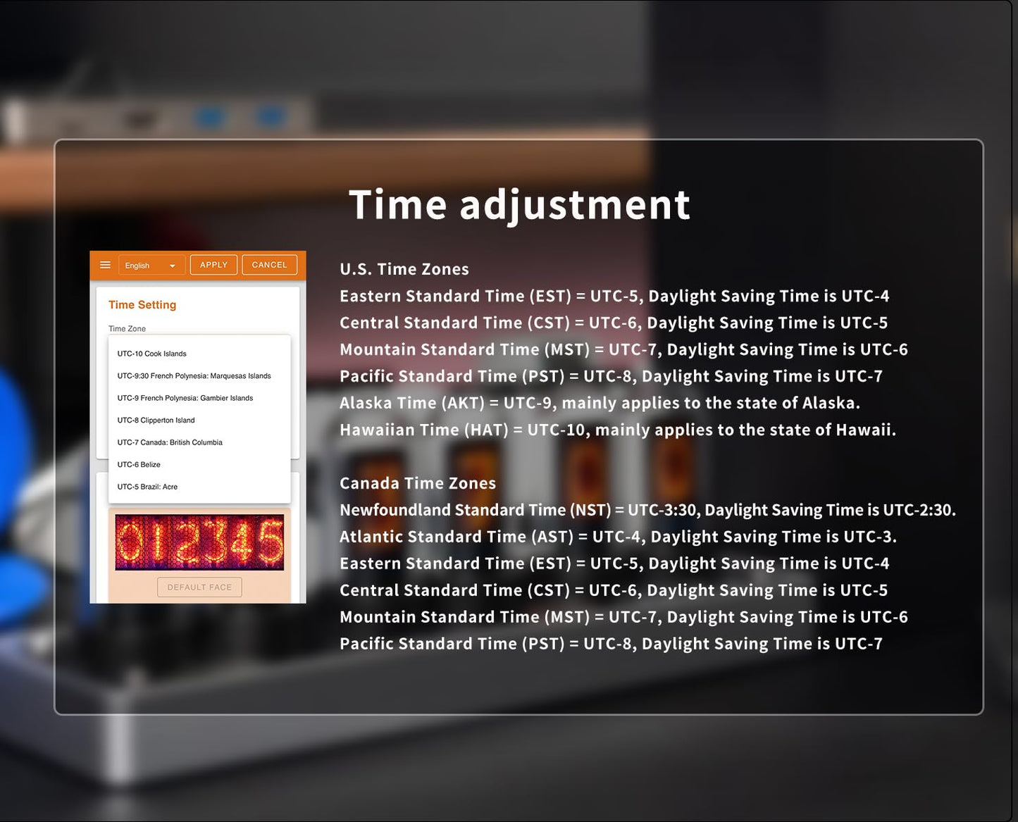 Adventurers IPS Nixie Tube Clock, Creative Electronic DIY Nixie Tube Clock Simulation with 6-Bit IPS LCD Screen,12/24 Hours, RGB Backlit Desktop Decoration,Gifts for Decorating Rooms and Desks