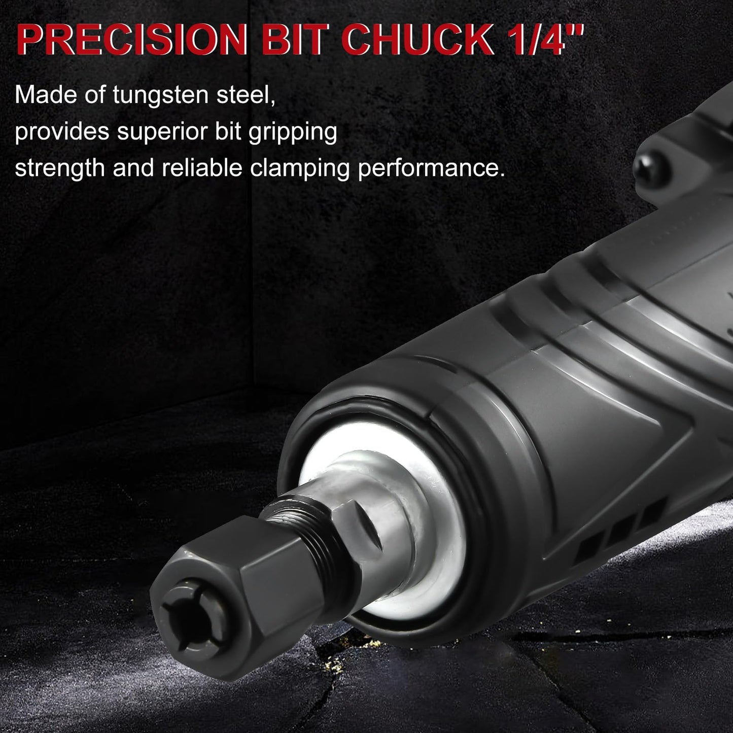 AOBEN Electric Die Grinder 1/4" Collet, 28000 RPM Power Straight Grinder Tool, Heavy Duty Metal Grinding, Polishing, Deburring & Welding Repair, Ergonomic Grip
