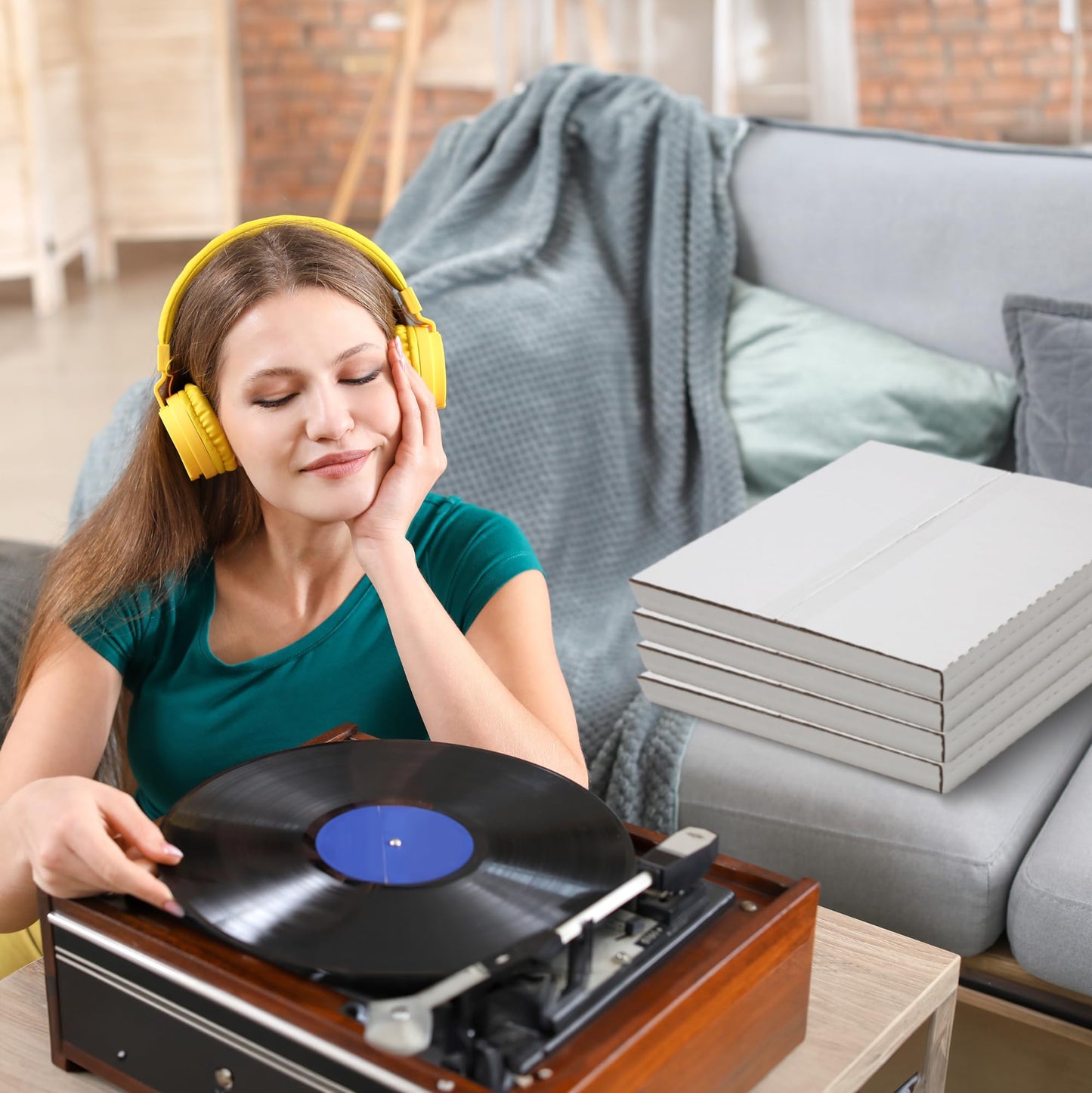 The Boxery 50 Pack – LP Strong Record Mailer Boxes | 12.5" x 12.5" x 1" | Height-Adjustable - Perfect for Mailing LP Records, Record Album Mailer, Album Box