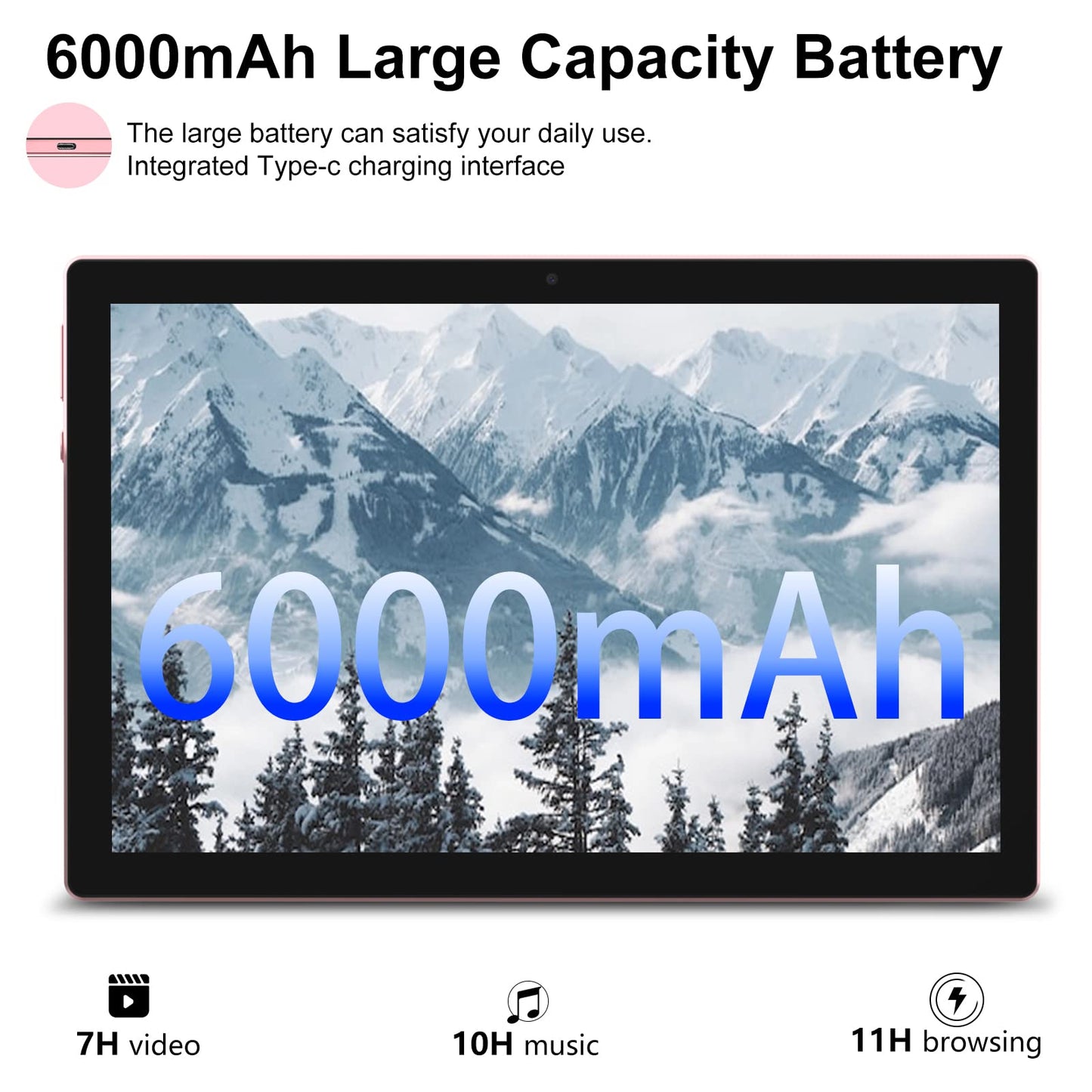 Android 14 Tablet, 10 inch Tablets with Keyboard, 8GB RAM+64GB ROM+1TB Expandable Tablet, 1.8Ghz Quad-Core Processor, Case/ Mouse/ Stylus/ 8MP Camera/ 6000mAh Battery/ 1280x800 HD Touch Screen Tablet