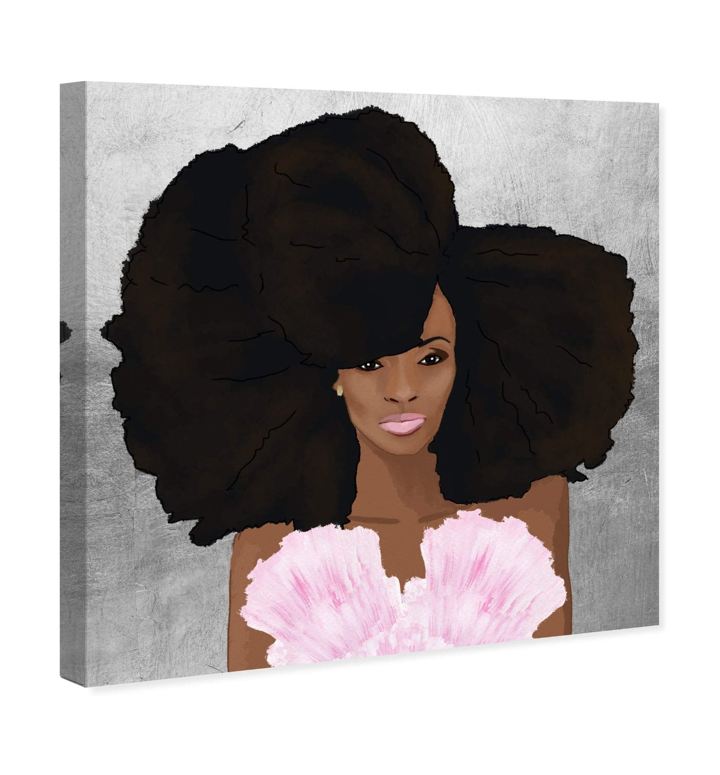 The Oliver Gal Artist Co. Pink Fashion Wall Art Canvas Prints 'Hair and Makeup' Home Décor, 24" x 24"