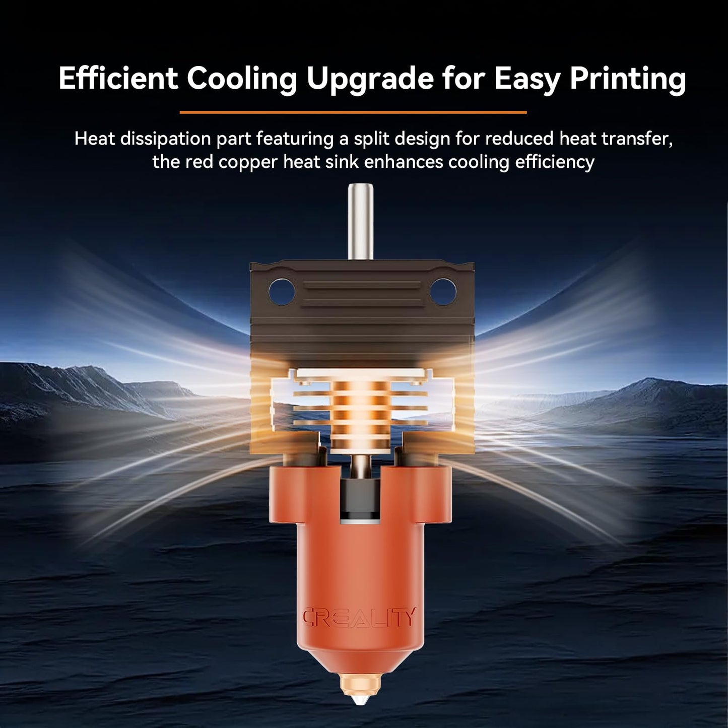 2025 Official Creality K1/K1 Max/K1C Hotend Upgrades Kit, K1 Series Ceramic Heating Block Kit, 3D Printers Hotend with Integrated Quick-Swap Nozzle, Supports 300°C High Temperature, 600mm/s High-Speed