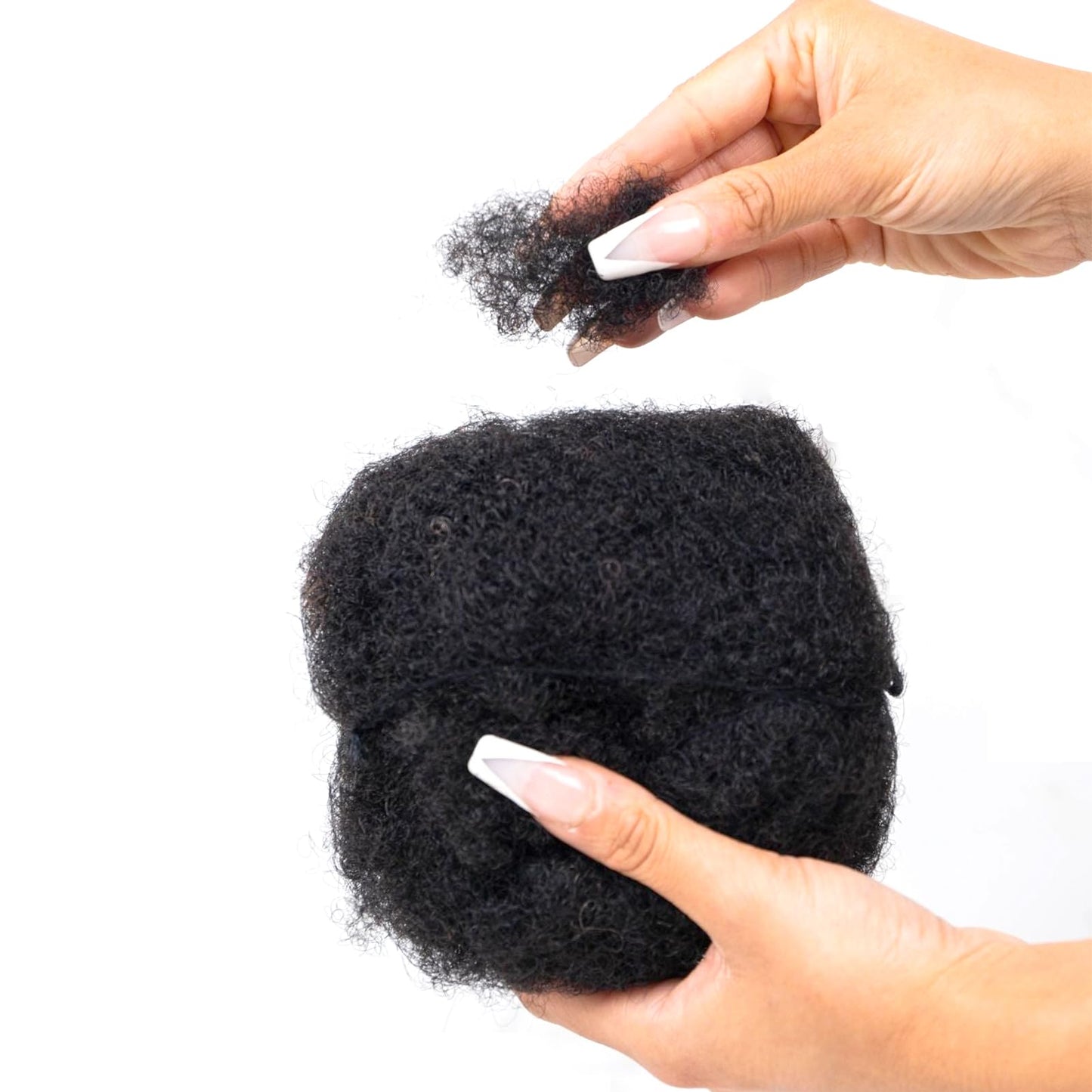 Jiffylocs Tight Afro Kinkys Bulk Human Hair for Dreadlock Extensions 100% Human Hair,5 Packs 8 Inch 150g,Natural Black #1B,Repair Extensions,Making Locs Twist or Braids