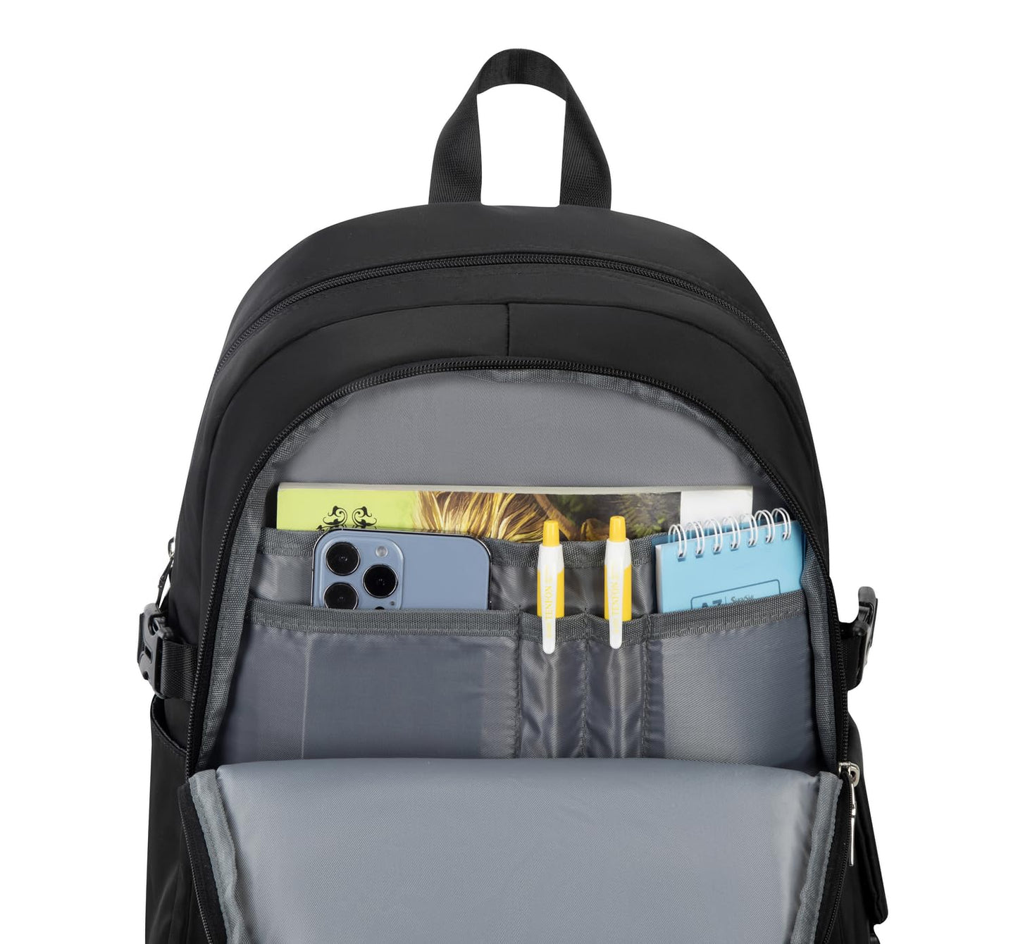 Acmebon Girl Roomy Fashion Laptop Backpack Casual Daily Backpack for Women Black
