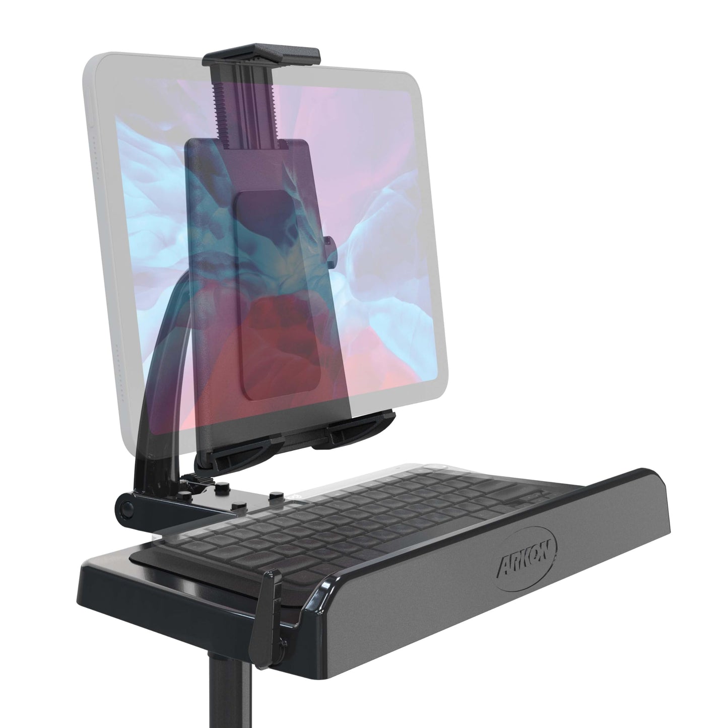 ARKON Mounts -Tablet And Keyboard Tray Combo Car Mount | Tablet Holder For Car | Professional-Grade Durability | Easy Installation | Keyboard Tray | Fits iPad and Samsung Tablets
