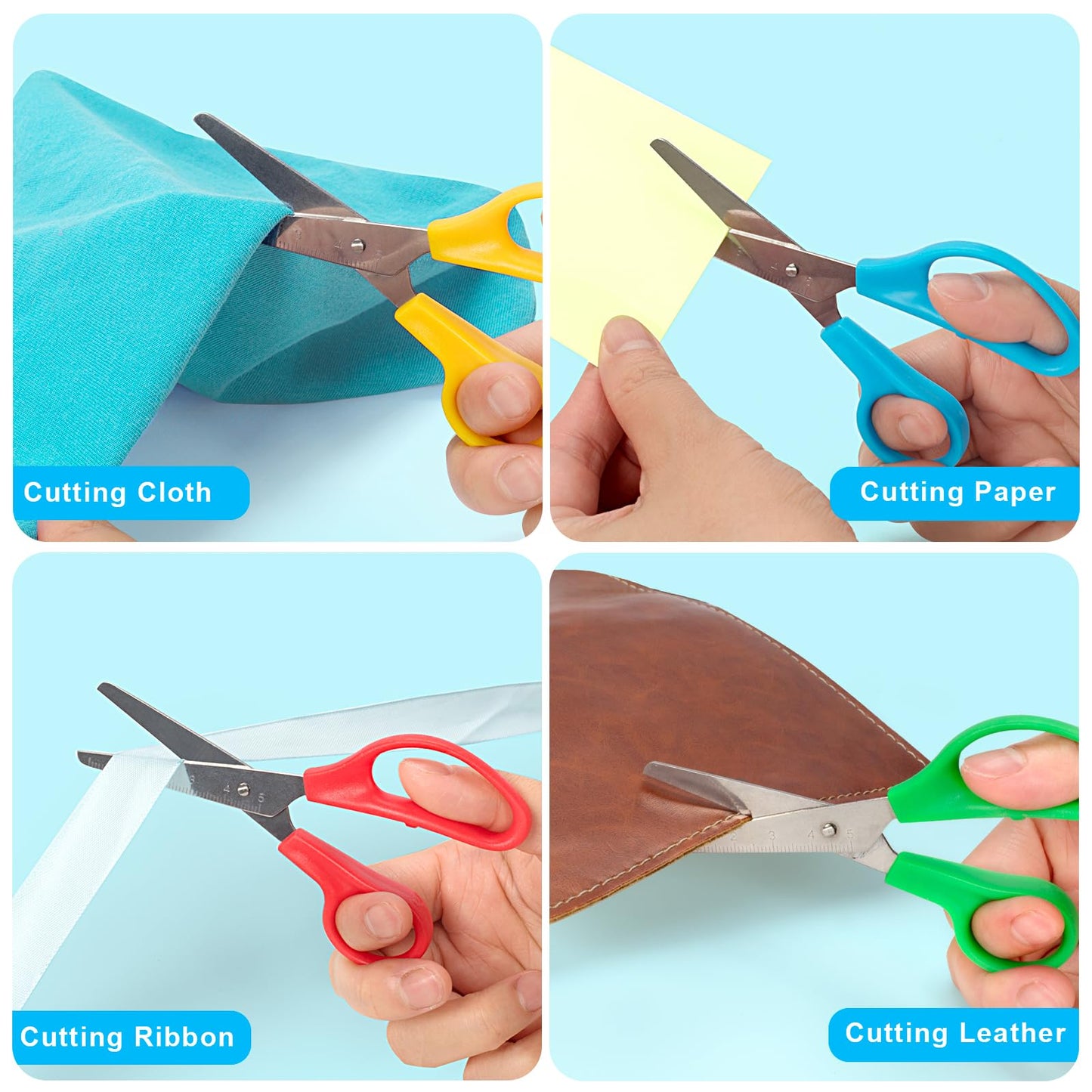 100 Pack Kids Scissors, 5 Inch Bulk Scissors for School, Blunt Tip for Child Student Teacher, Kids Safety for Preschool Classroom Office Home, School Supplies Craft Cutting Paper