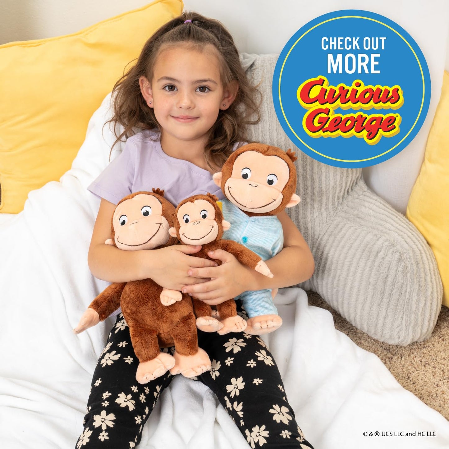 Curious George Animated Astronaut Stuffed Animal Plush Toy Monkey – Cute Cuddle Plushie Gift Makes Sound by Pushing Paw and Watch Him Move – Removeable Helmet